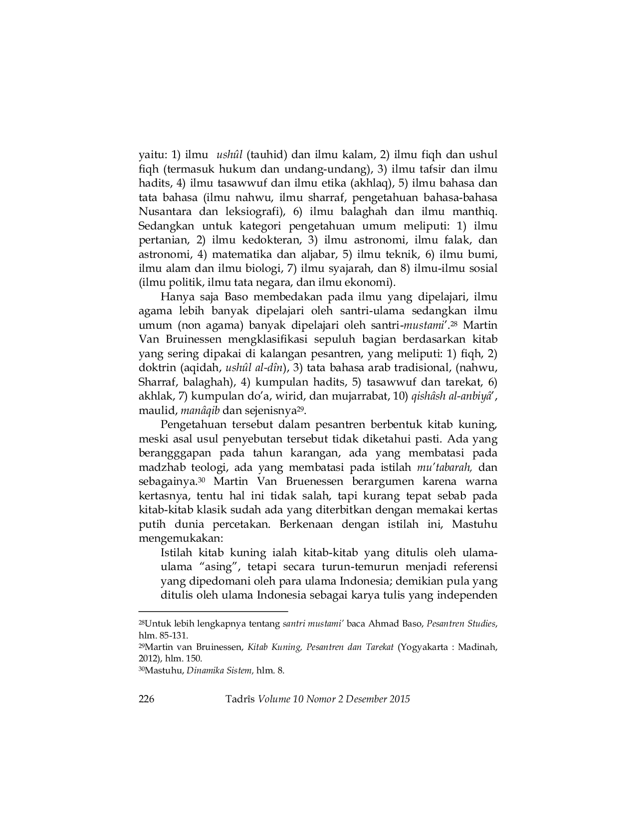 JURIS Tradisi Akademik Pesantren