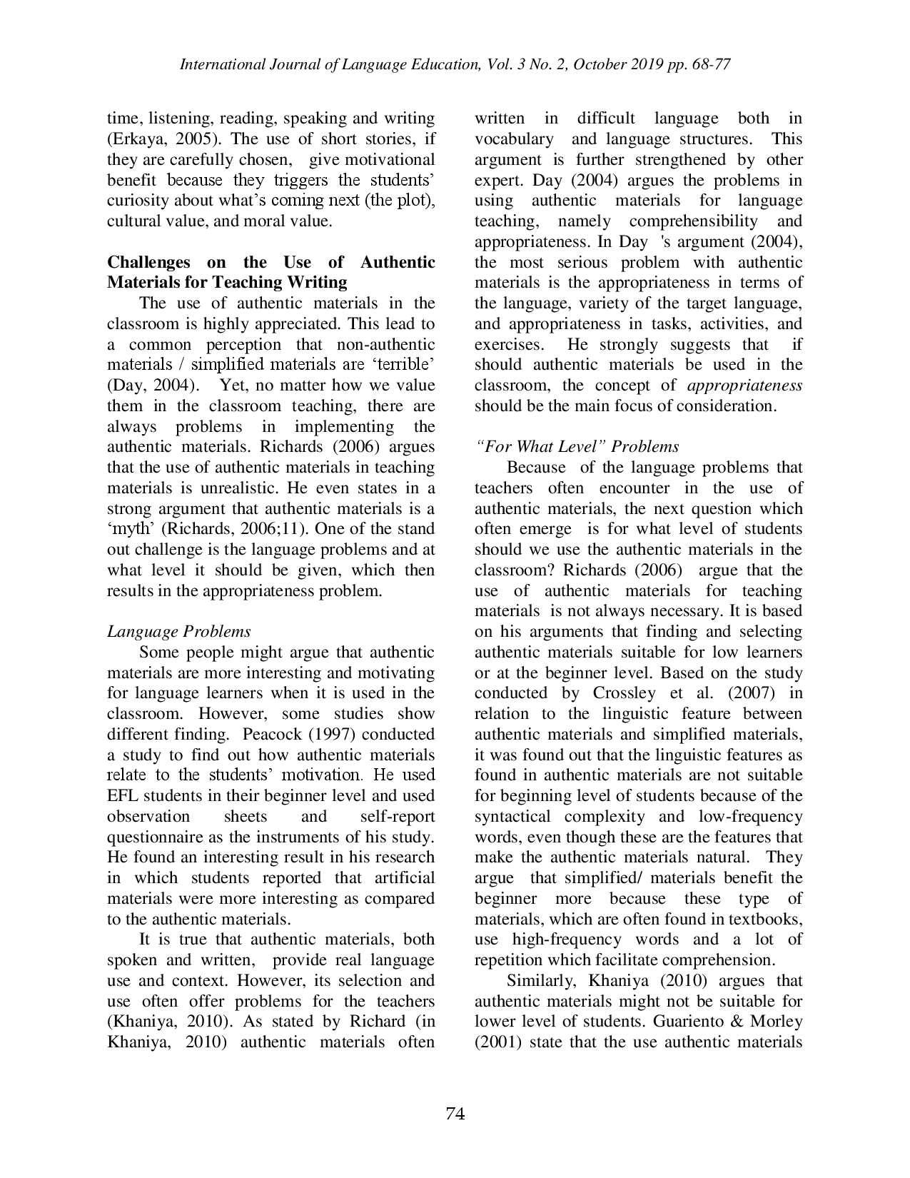 juris Authentic Materials For Teaching Writing A Critical Look