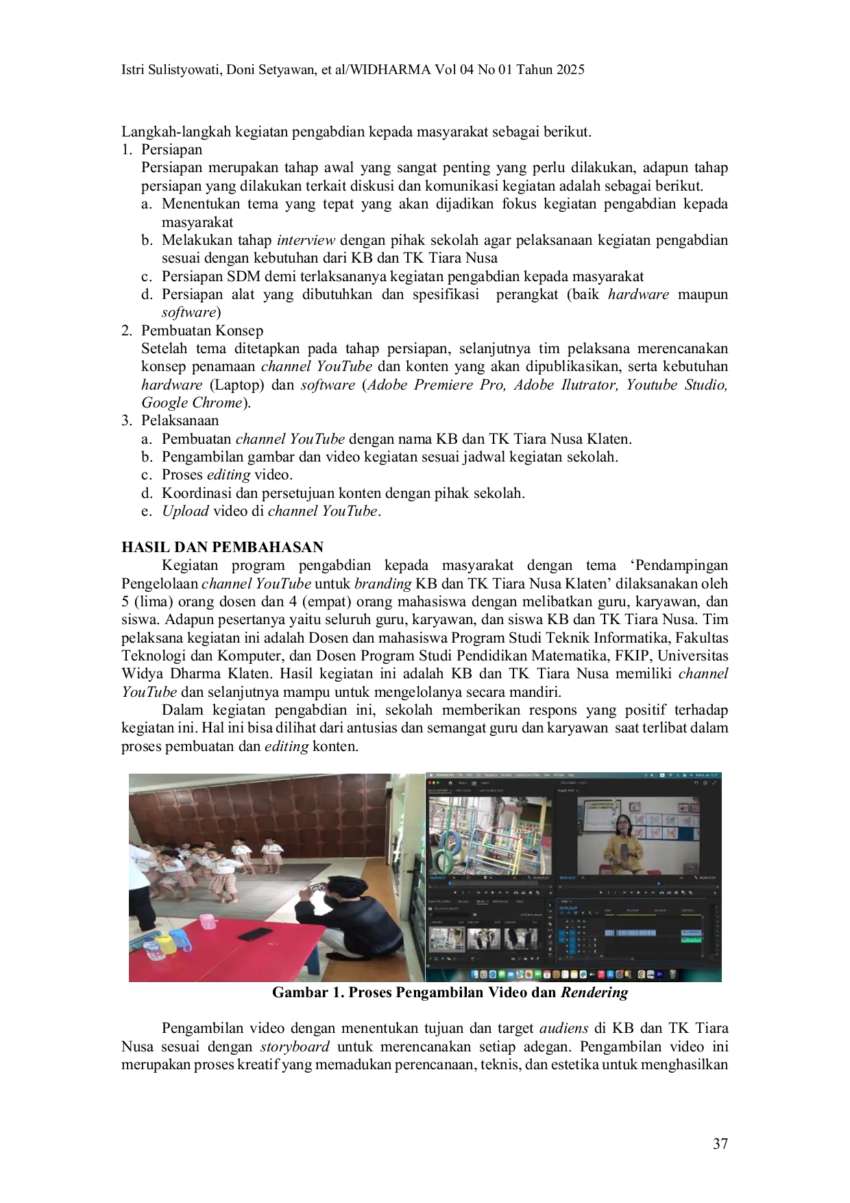 JURIS Pendampingan Pengelolaan Channel YouTube untuk Branding KB dan TK Tiara Nusa Klaten