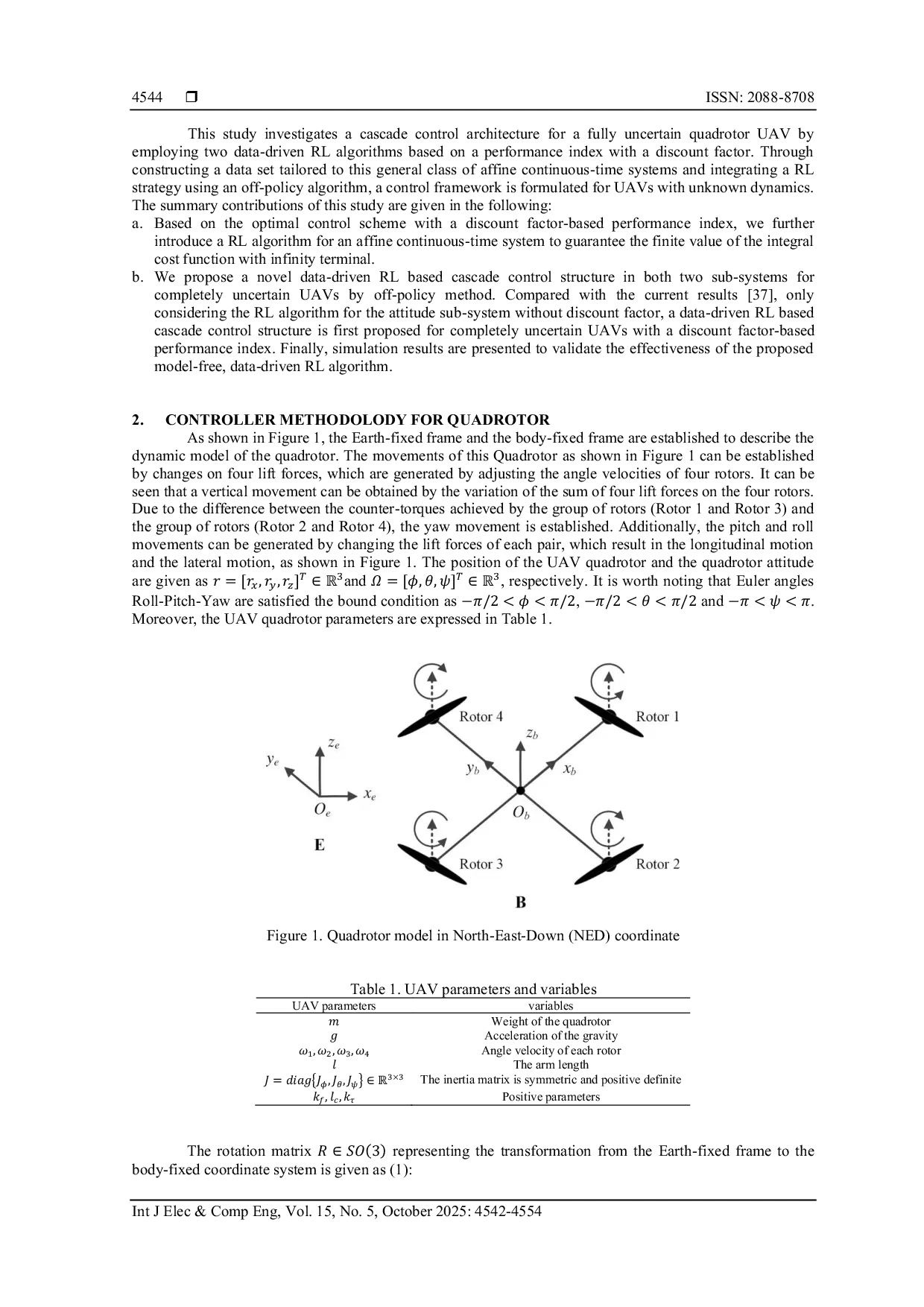 JURIS Discount factor based data driven reinforcement learning cascade control structure for unmanned aerial vehicle systems