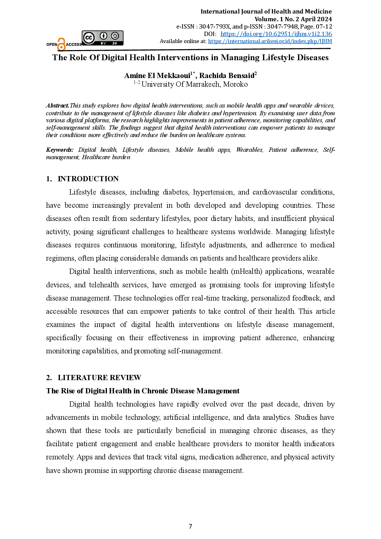 juris The Role Of Digital Health Interventions In Managing Lifestyle Diseases