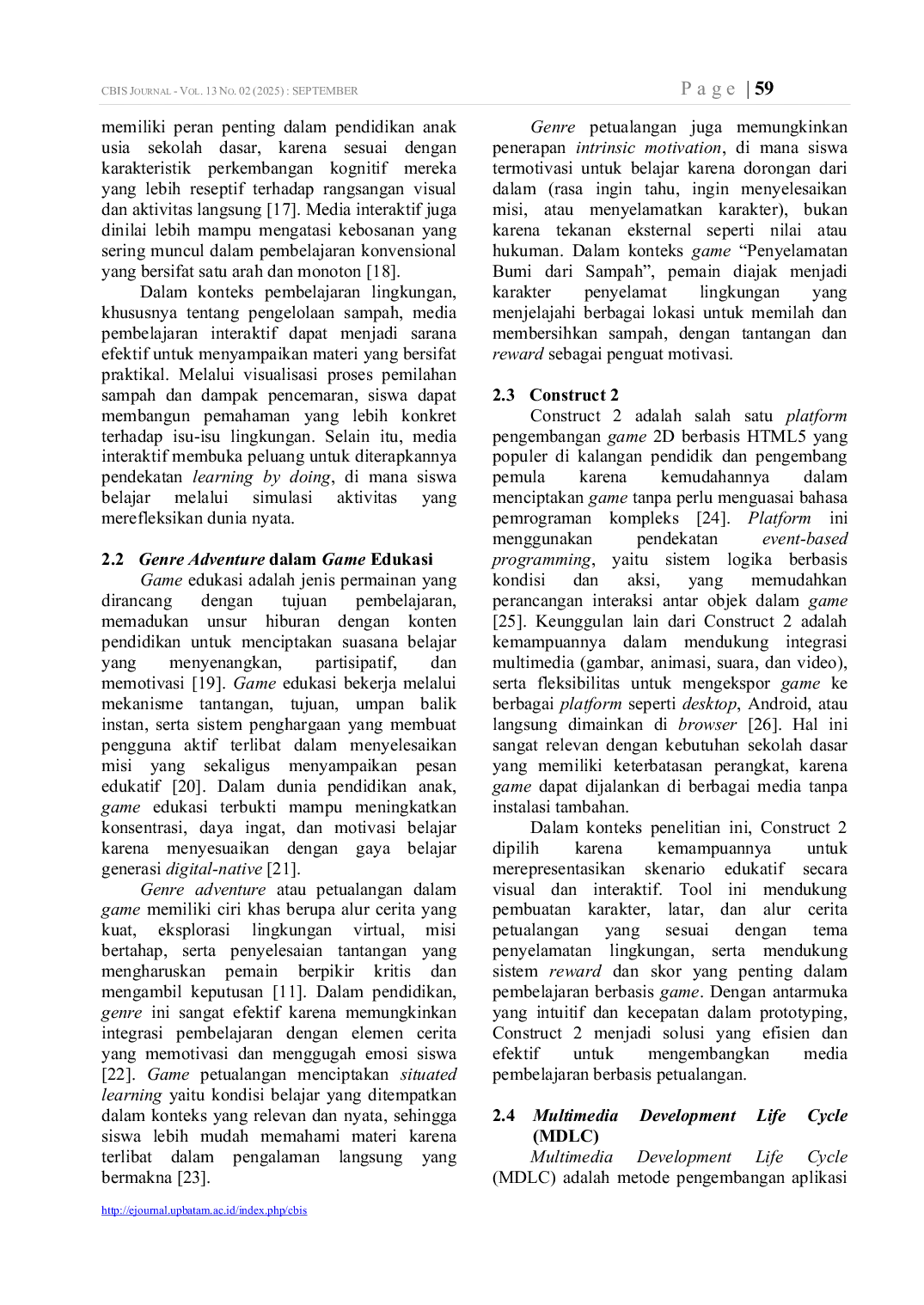 JURIS Game Edukasi Penyelamatan Bumi Dari Sampah Berbasis Construct 2 Sebagai Media Pembelajaran