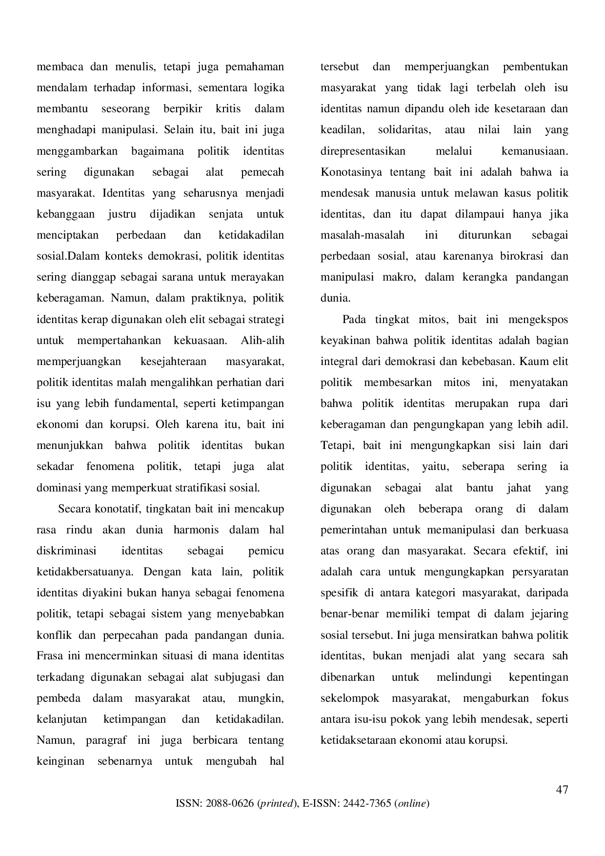 JURIS Representasi Kritik Sosial Pada Lirik Lagu 1984 Oleh Superman is Dead