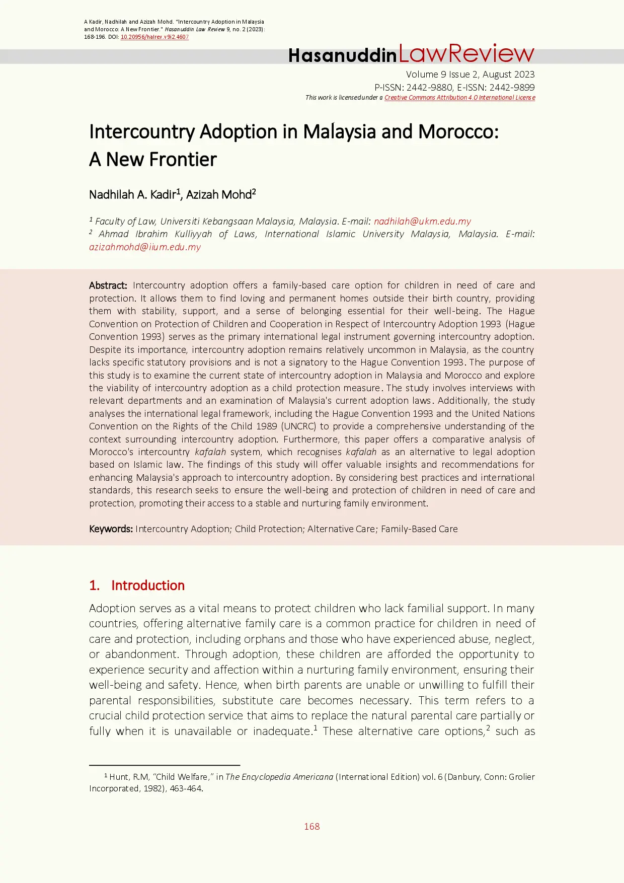 juris Intercountry Adoption in Malaysia and Morocco A New Frontier