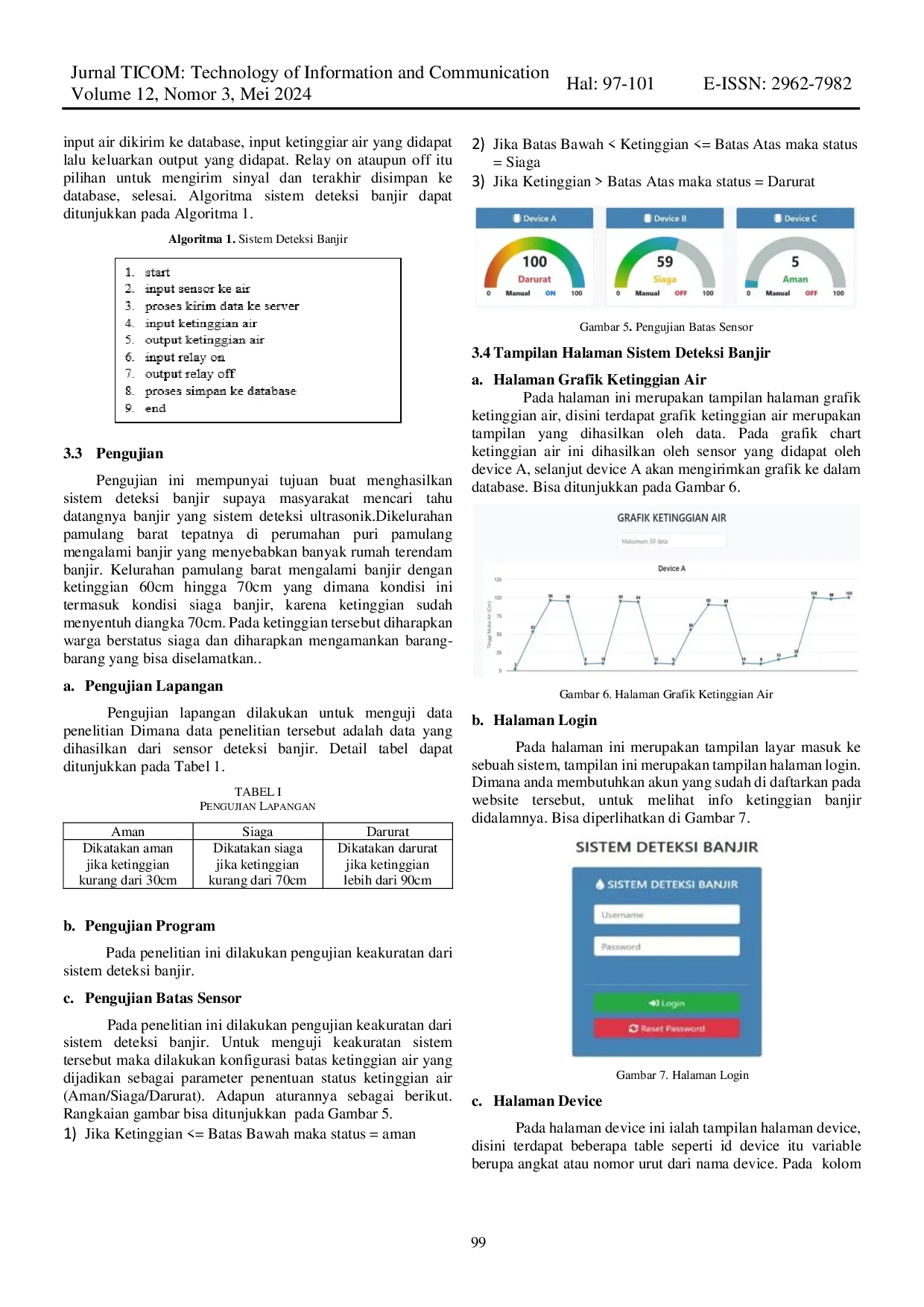 JURIS Penerapan Internet of Things Sistem Deteksi Banjir Menggunakan Sensor Ultrasonik dan Node MCU