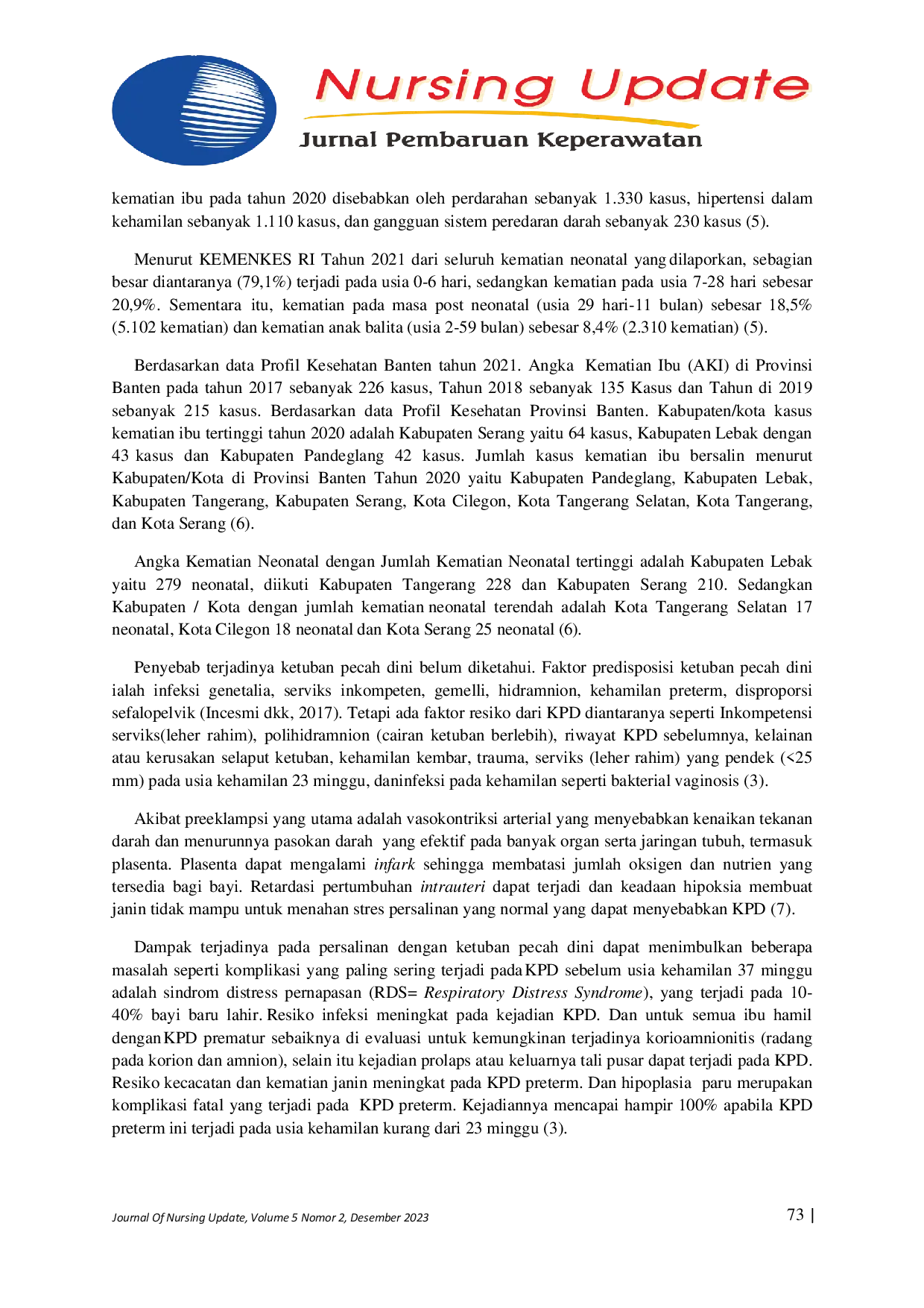 JURIS Faktor Faktor yang Berhubungan dengan Kejadian Ketuban Pecah Dini di RSUD Berkah Pandeglang