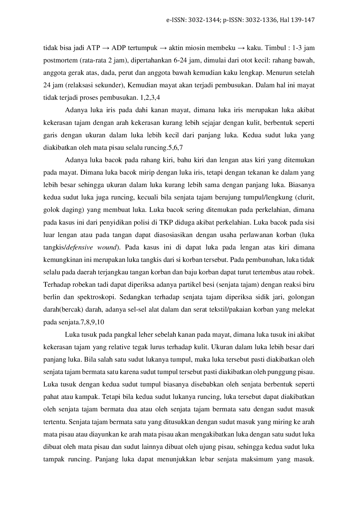 JURIS Luka Tusuk di Pangkal Leher Menembus Paru Paru Kanan yang Menyebabkan Kematian Laporan Kasus Patologi Forensik