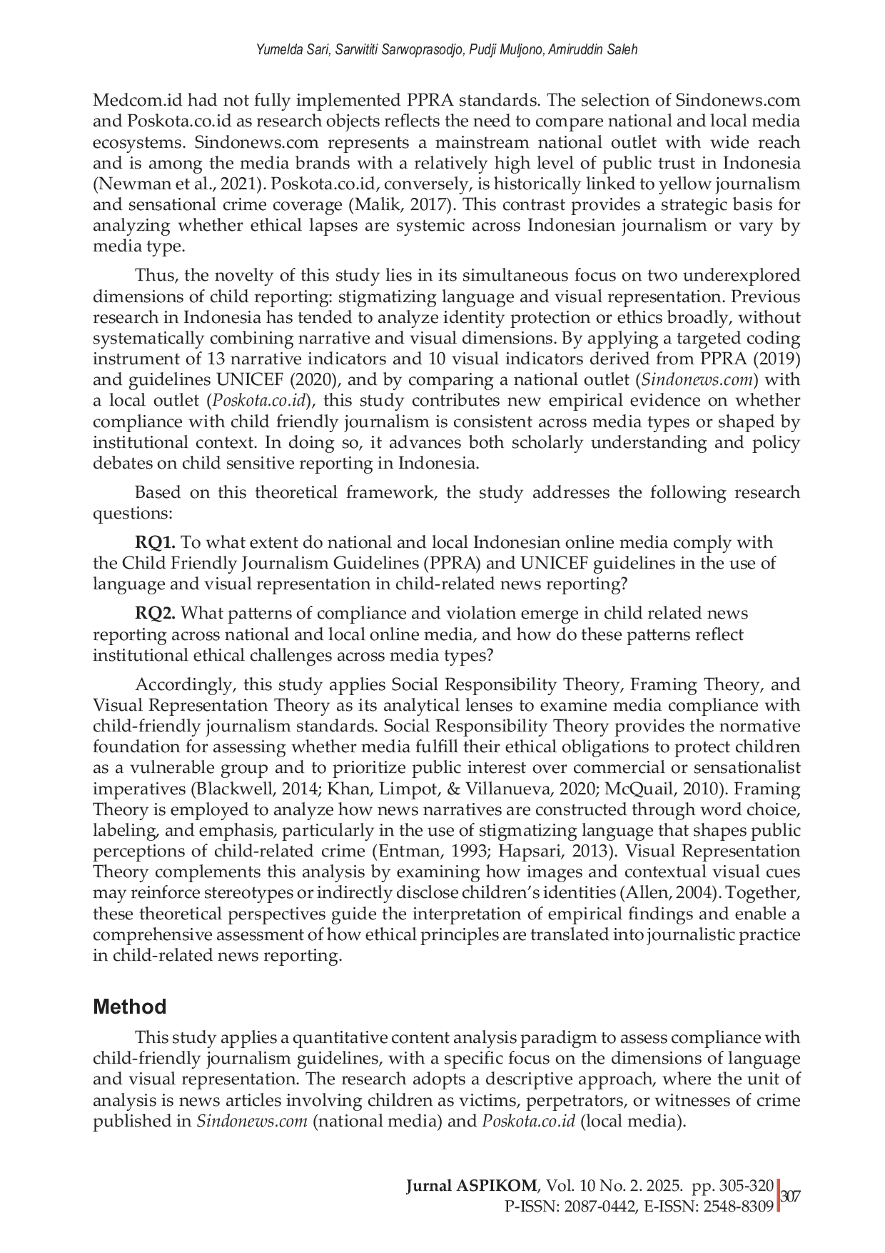 JURIS Stigmatizing language and visuals in reporting on children in Indonesia