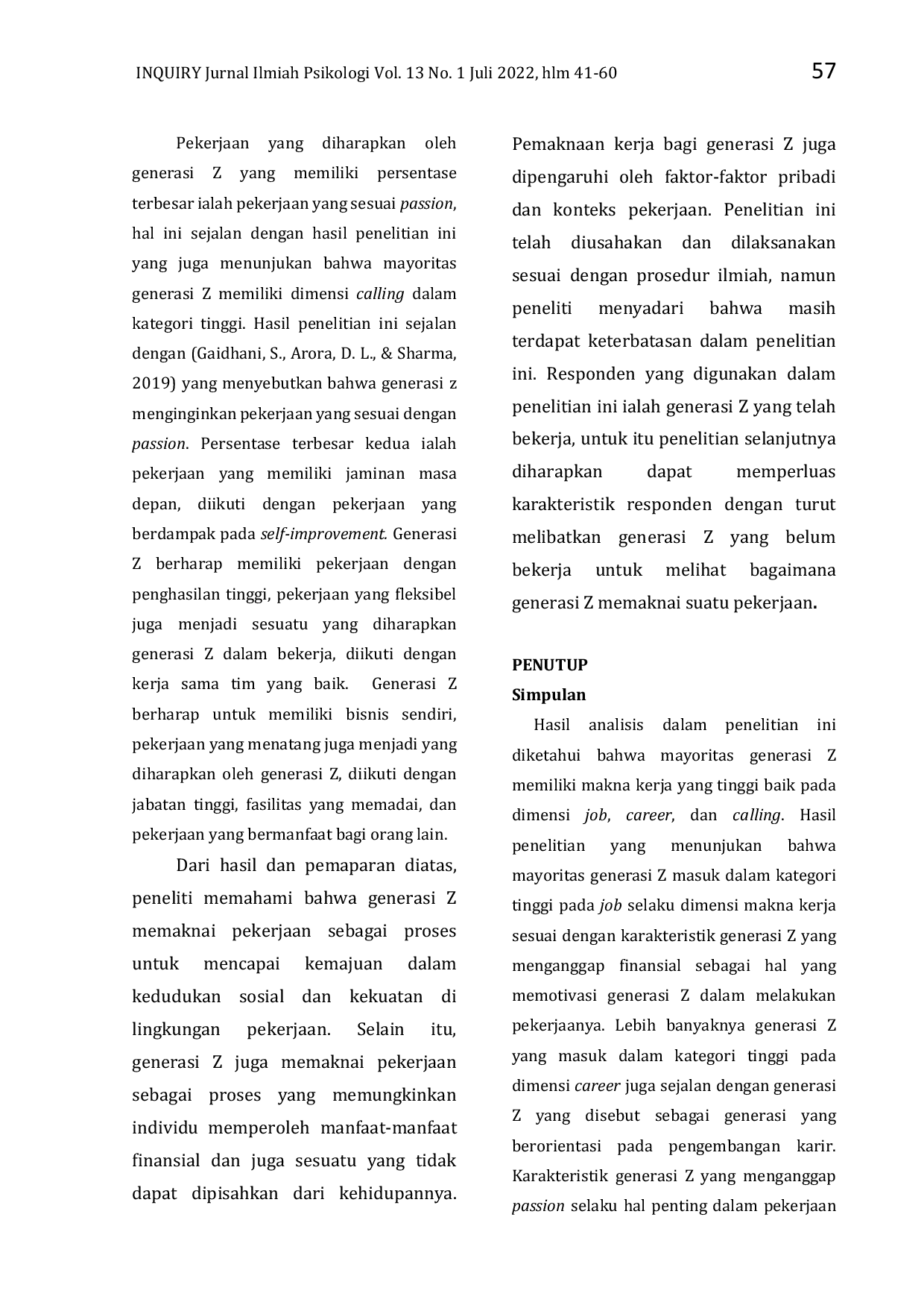 JURIS BAGAIMANA GENERASI Z DI JAKARTA MEMAKNAI PEKERJAANNYA How Z Gen in Jakarta have their Meaning of their Work