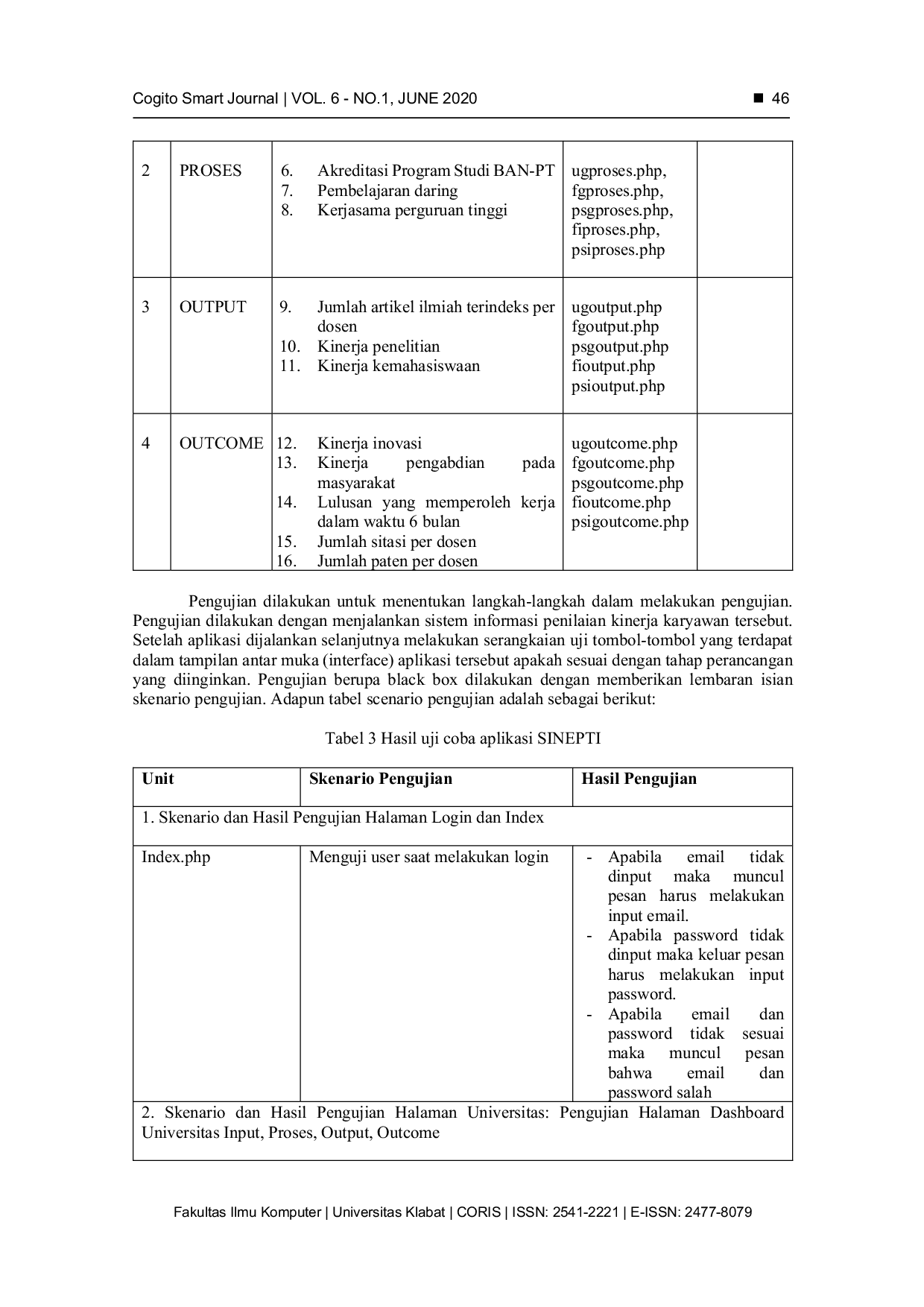 JURIS Perancangan Sistem Informasi Eksekutif Perguruan Tinggi Studi Kasus Universitas Negeri Manado