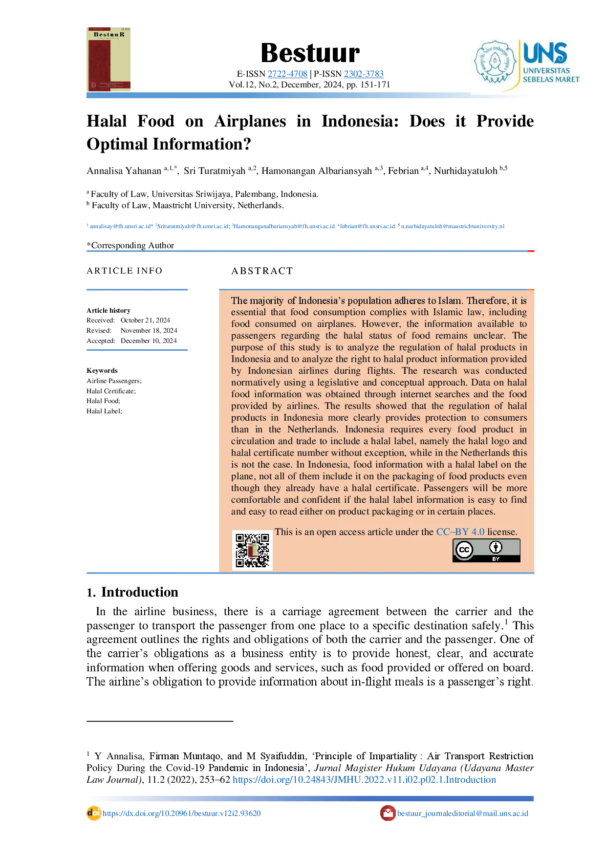 juris Halal Food on Airplanes in Indonesia Does it Provide Optimal Information