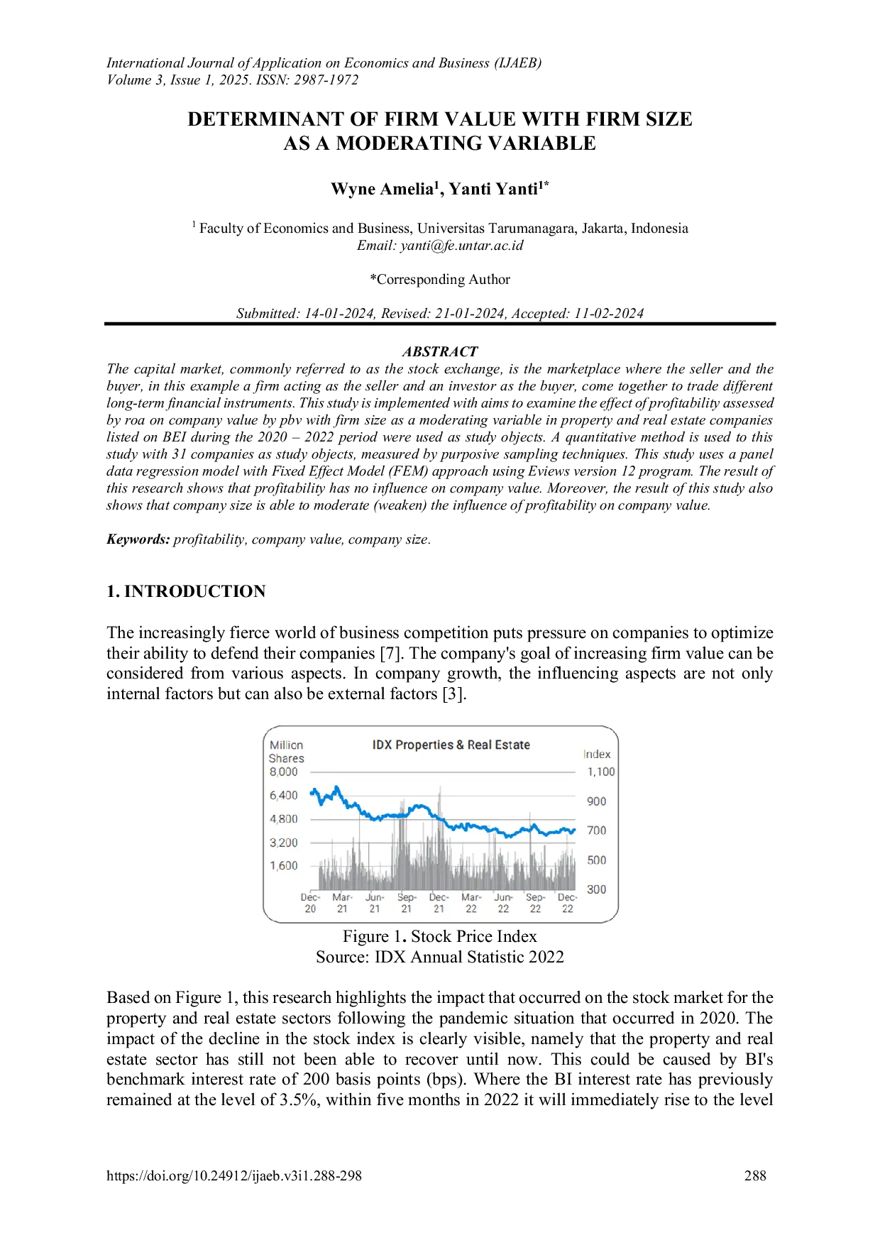 JURIS DETERMINANT OF FIRM VALUE WITH FIRM SIZE AS A MODERATING VARIABLE