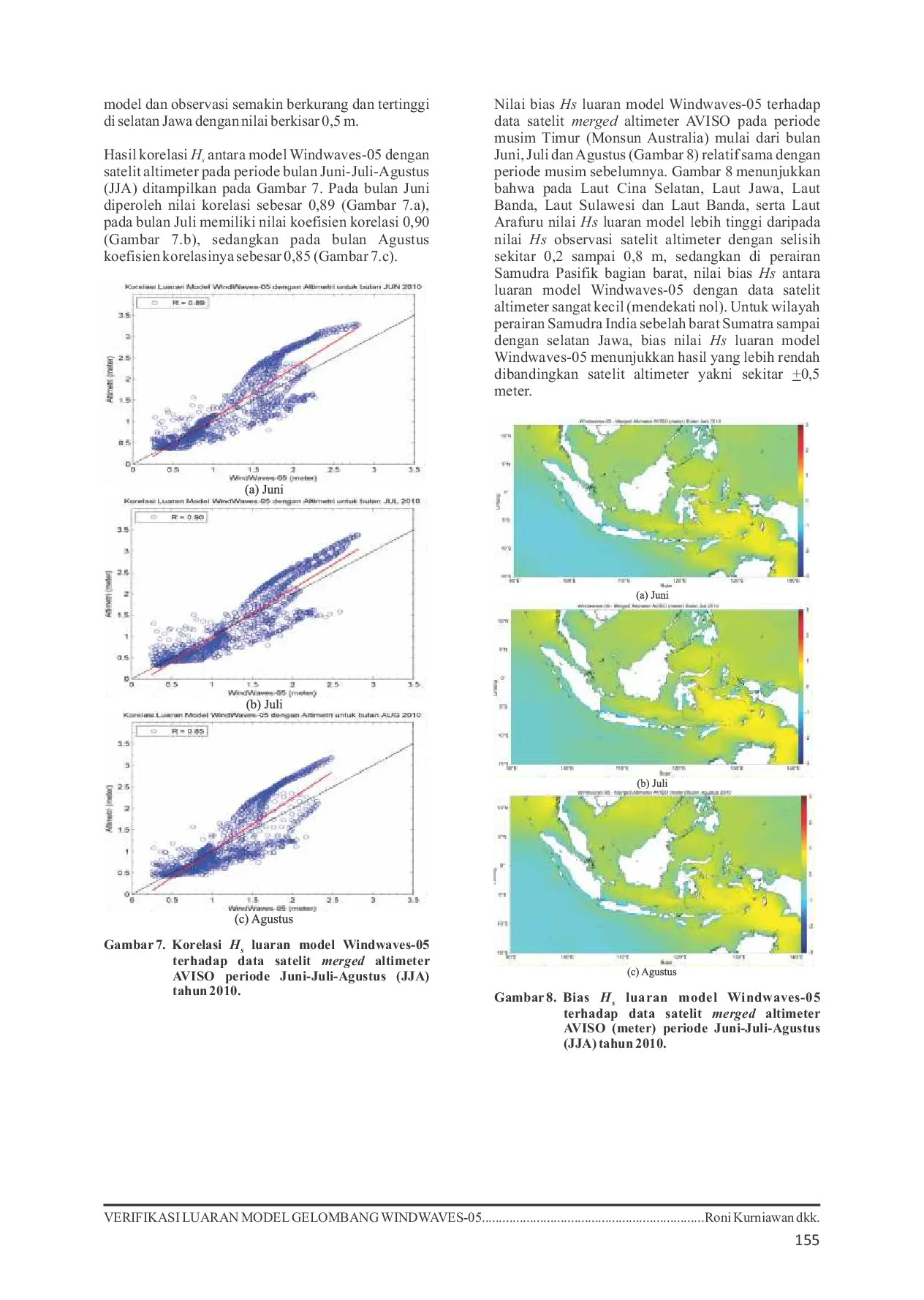 JURIS Verifikasi Luaran Model Gelombang Windwaves 05 Dengan Satelit Altimeter