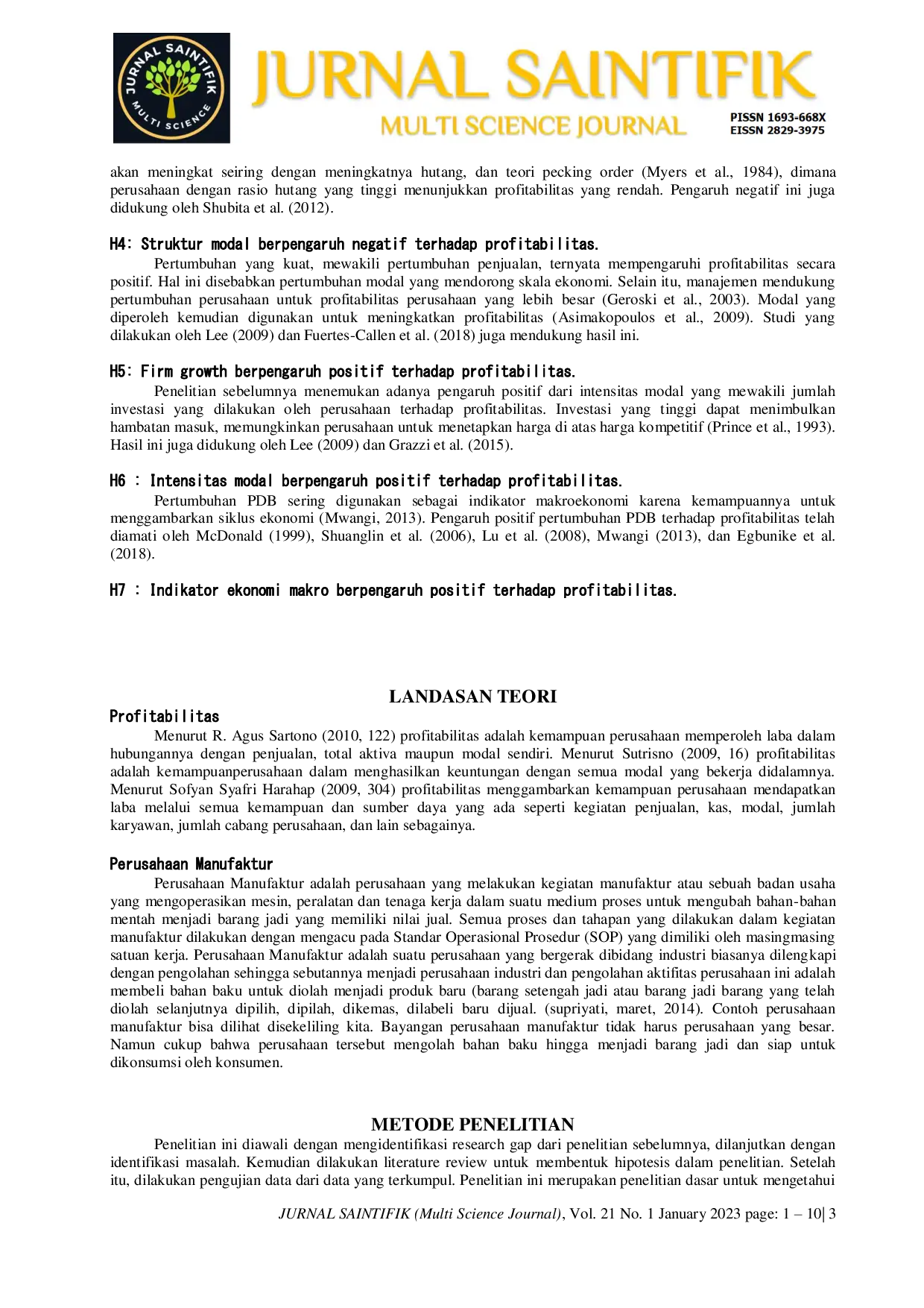 JURIS Determinan Pajak Penghasilan Badan Pada Perusahaan Sektor Industri Barang Dan Konsumsi Yang Terdaftar Di Bursa Efek Indonesia Periode 2016 2020