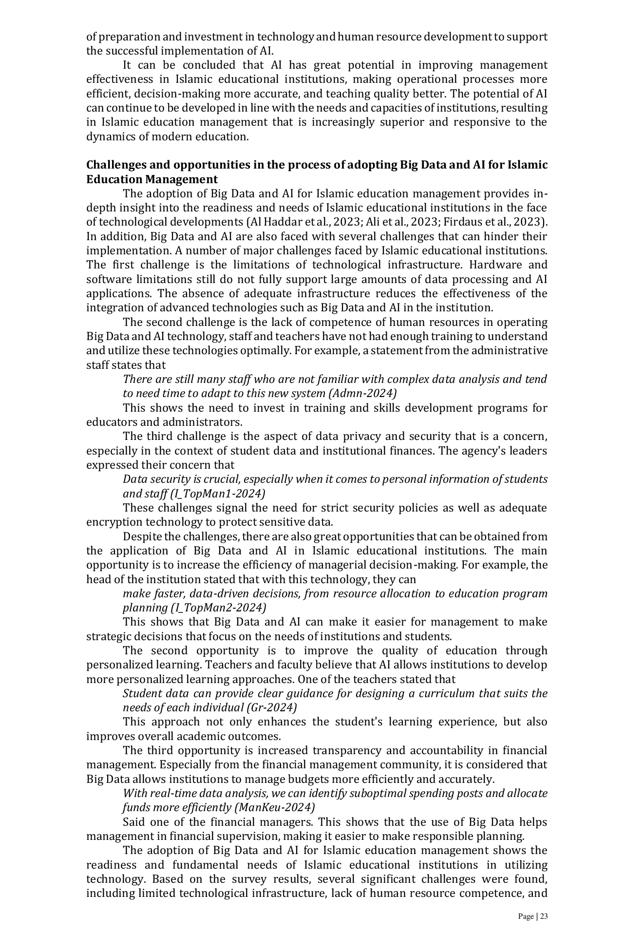 JURIS Itu PERAN BIG DATA DALAM PENGAMBILAN KEPUTUSAN MANAJERIAL DI LEMBAGA PENDIDIKAN ISLAM PENDEKATAN BERBASIS KECERDASAN BUATAN