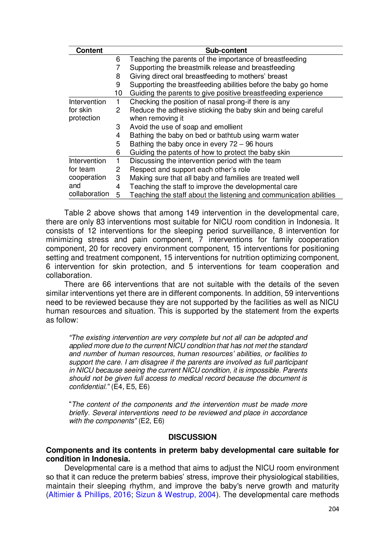 JURIS Quick Evaluation on Preterm Baby Developmental Care Model Focusing on the Suitable Component and Intervention in Indonesia