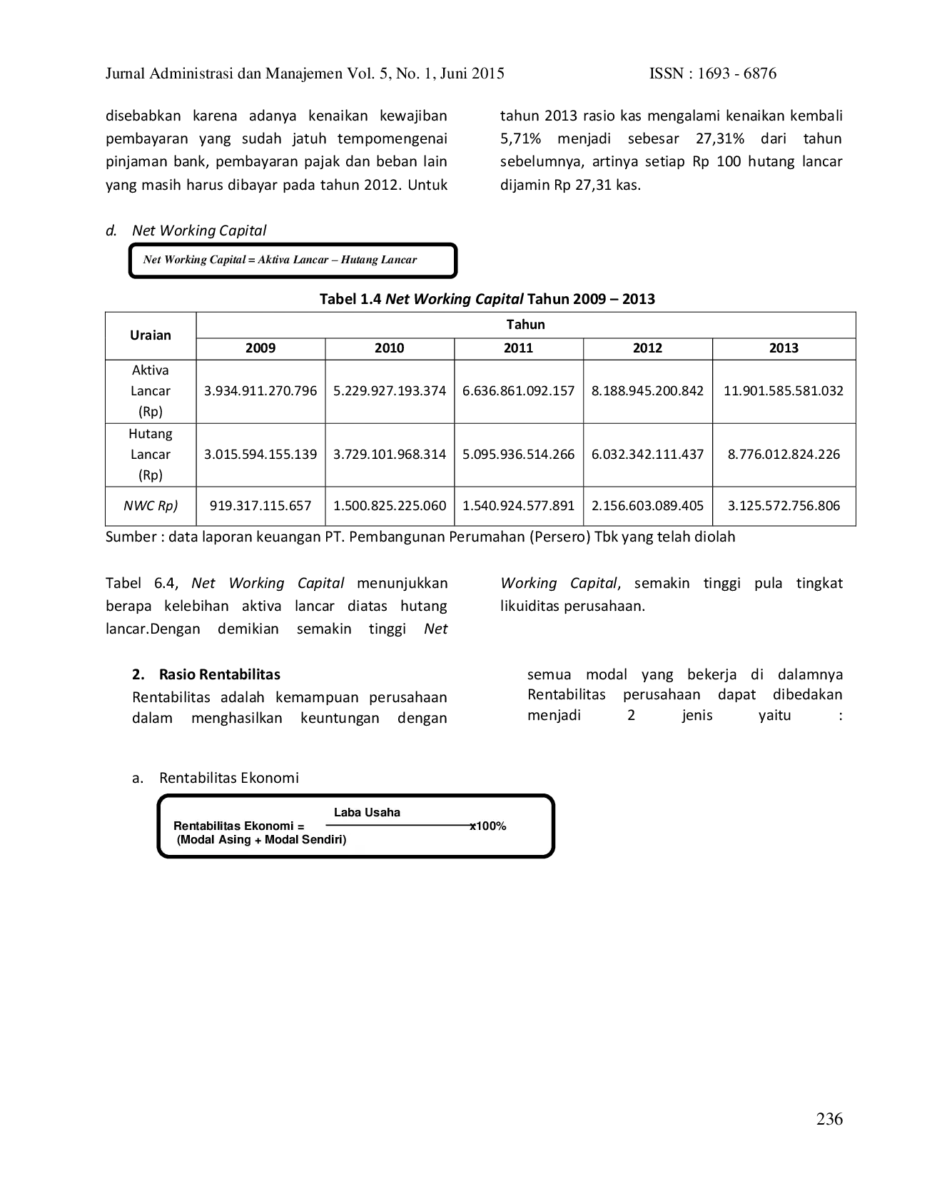 JURIS Anggaran Kas Sebagai Alat Untuk Menjaga Likuiditas Dan Meningkatkan Rentabilitas Pada Pt Pembangunan Perumahan Persero Tbk Periode Tahun 2009 2013
