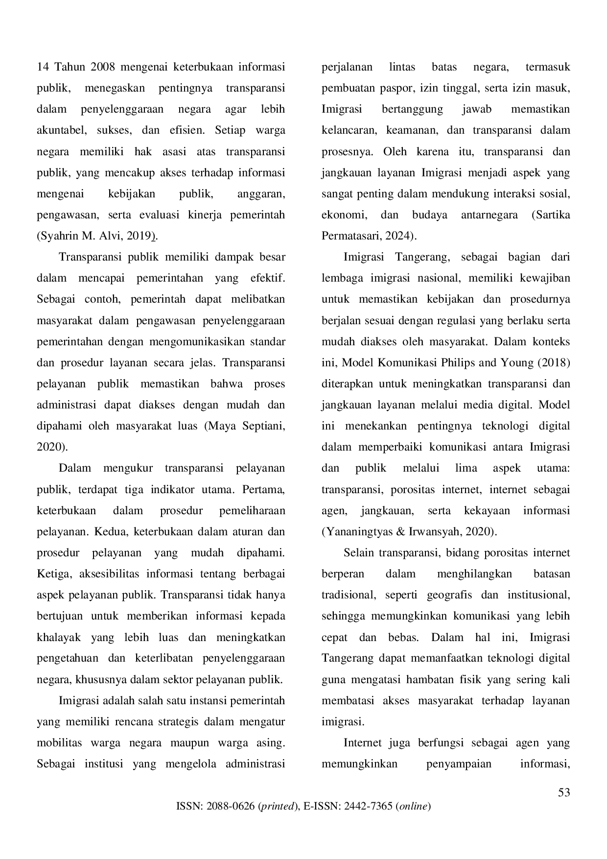 JURIS Peran Cyber Public Relation Dalam Transparansi Dan Jangkauan Layanan Imigrasi Tangerang