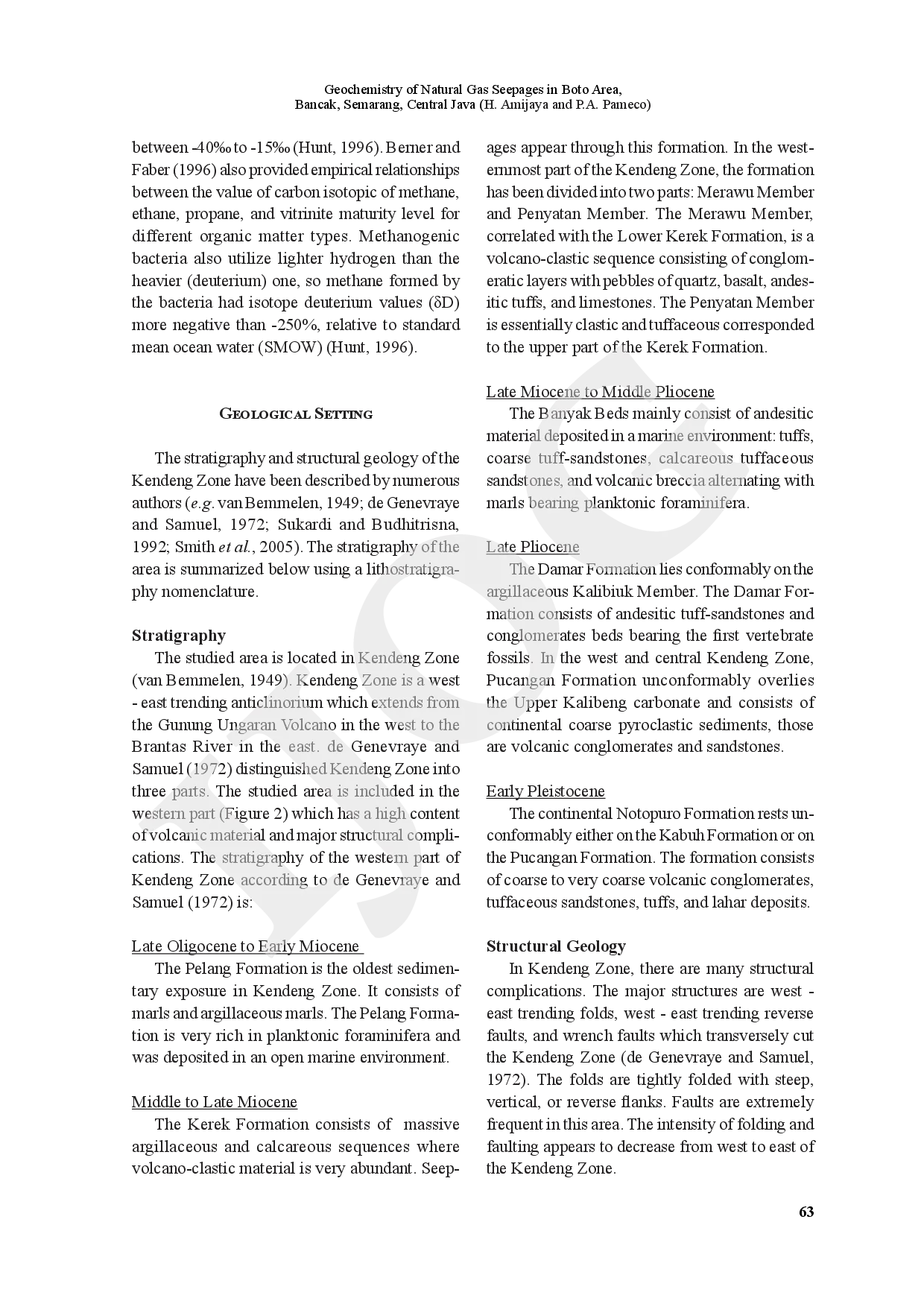 juris Geochemistry of Natural Gas Seepages in Boto Area Bancak Semarang Central Java