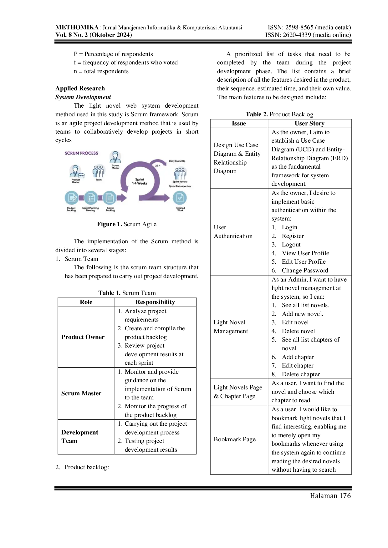 JURIS Designing A Web Based Light Novel Application With An Llm Powered Chatbot Recommendation System Using Scrum Methodology
