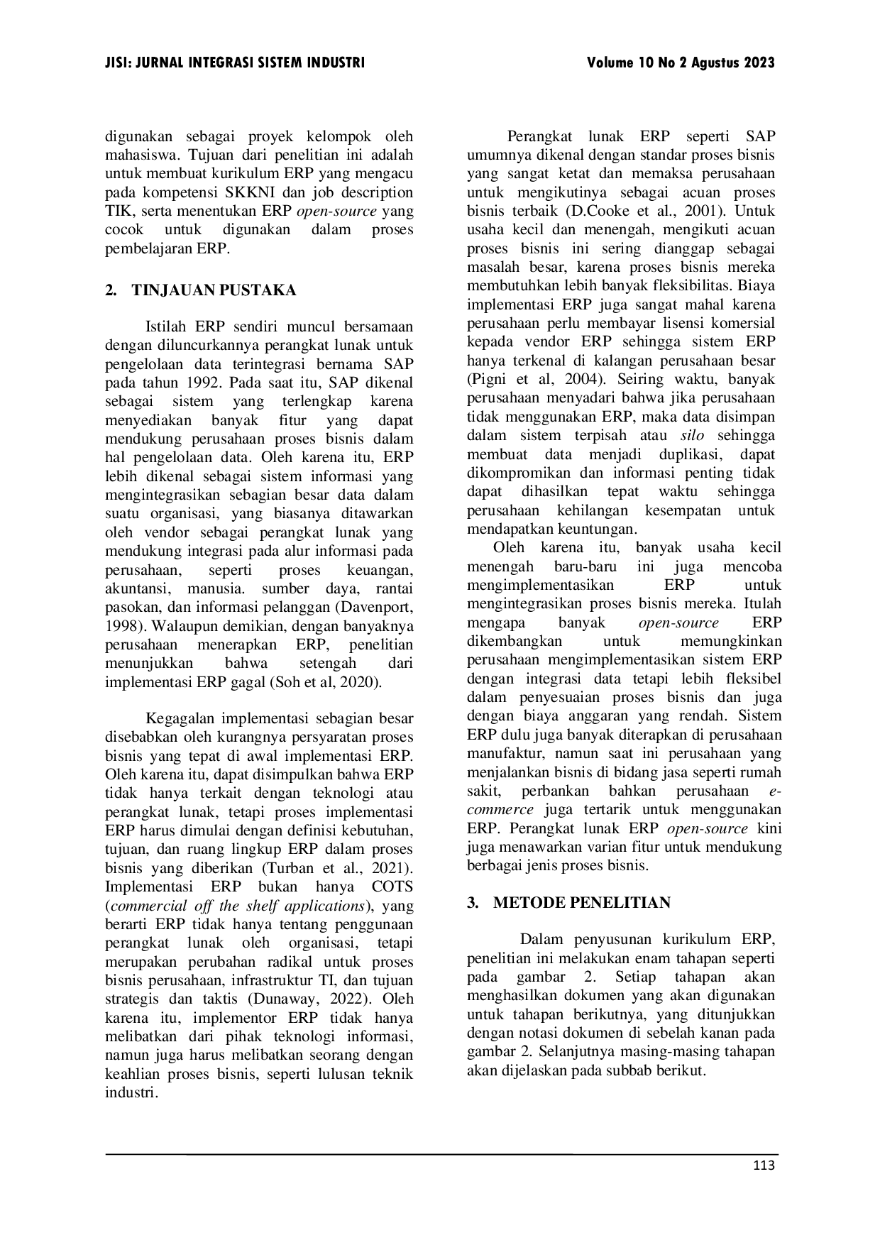 JURIS Pembelajaran Berbasis Proyek menggunakan Aplikasi Open Source Odoo pada Mata Kuliah Enterprise Resources Planning