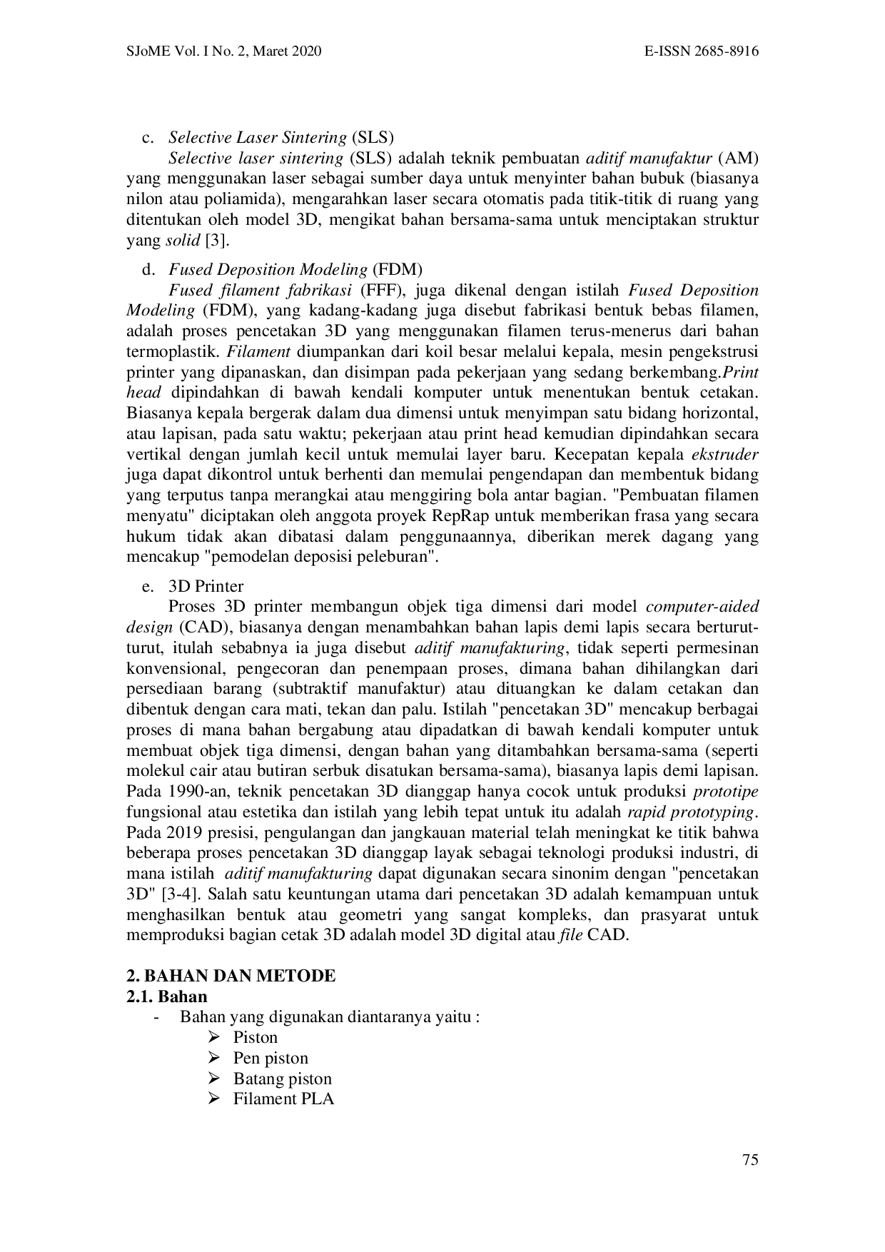 juris Desain dan Manufaktur Model Piston Jupiter MX 135 cc Dengan Menggunakan 3D Printer