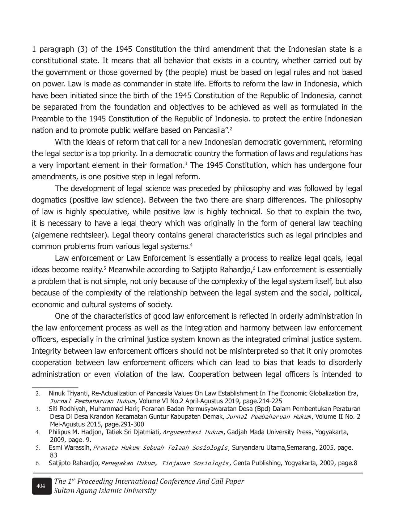 JURIS Law Enforcement In Creating Good Governance Towards A Value Of Justice