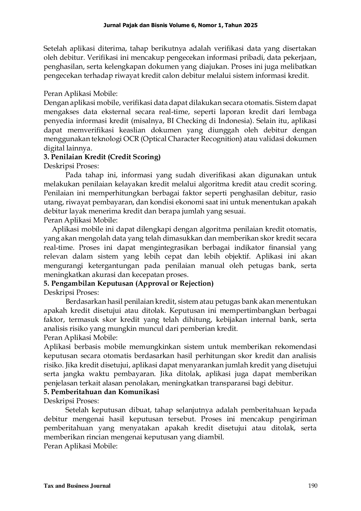 JURIS Perancangan Proses Bisnis Untuk Persetujuan Kredit Menggunakan Metode Design Science Research Process DSRP Berbasis Mobile