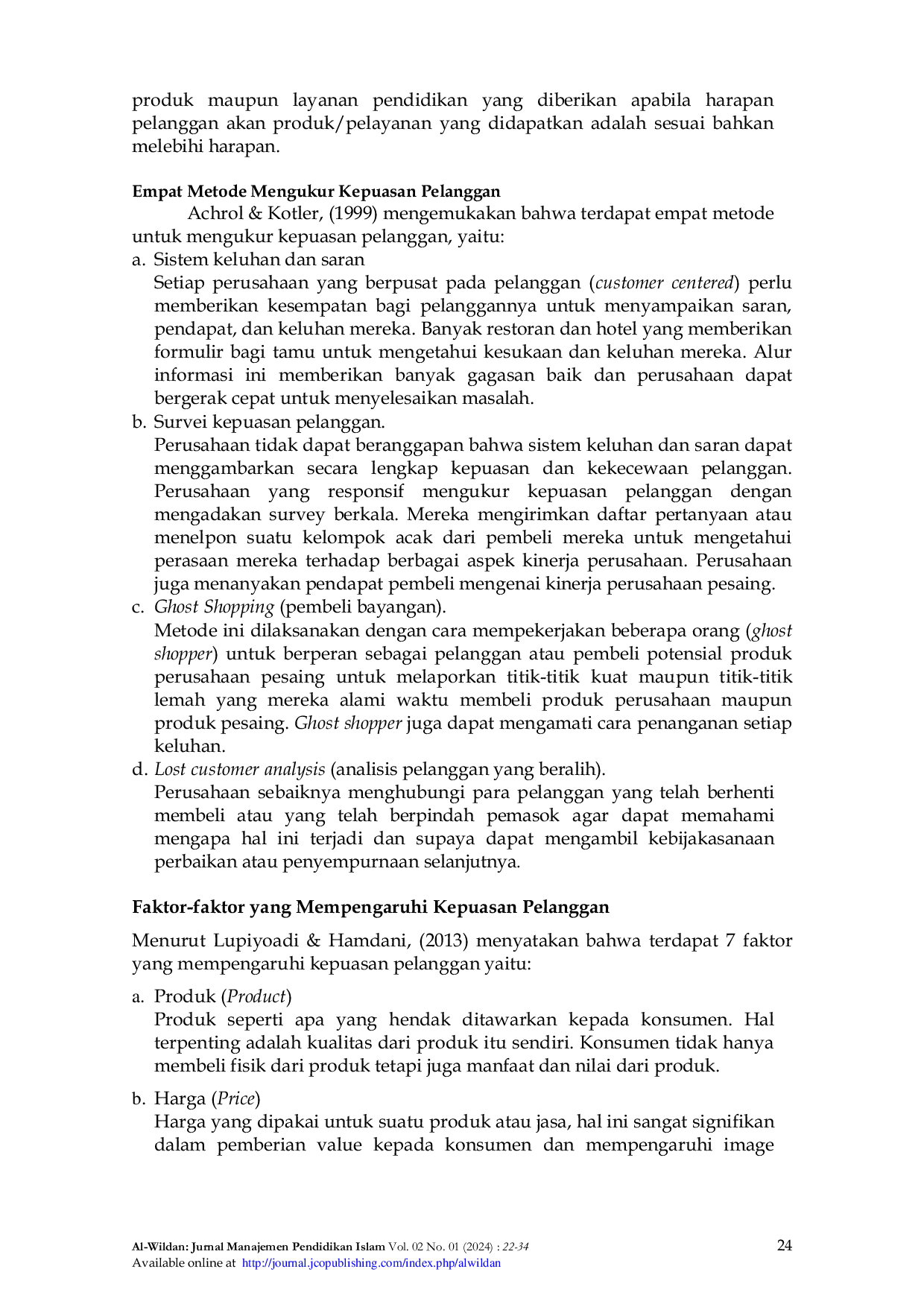 JURIS Pengukuran Total Quality Management TQM dalam Pendidikan