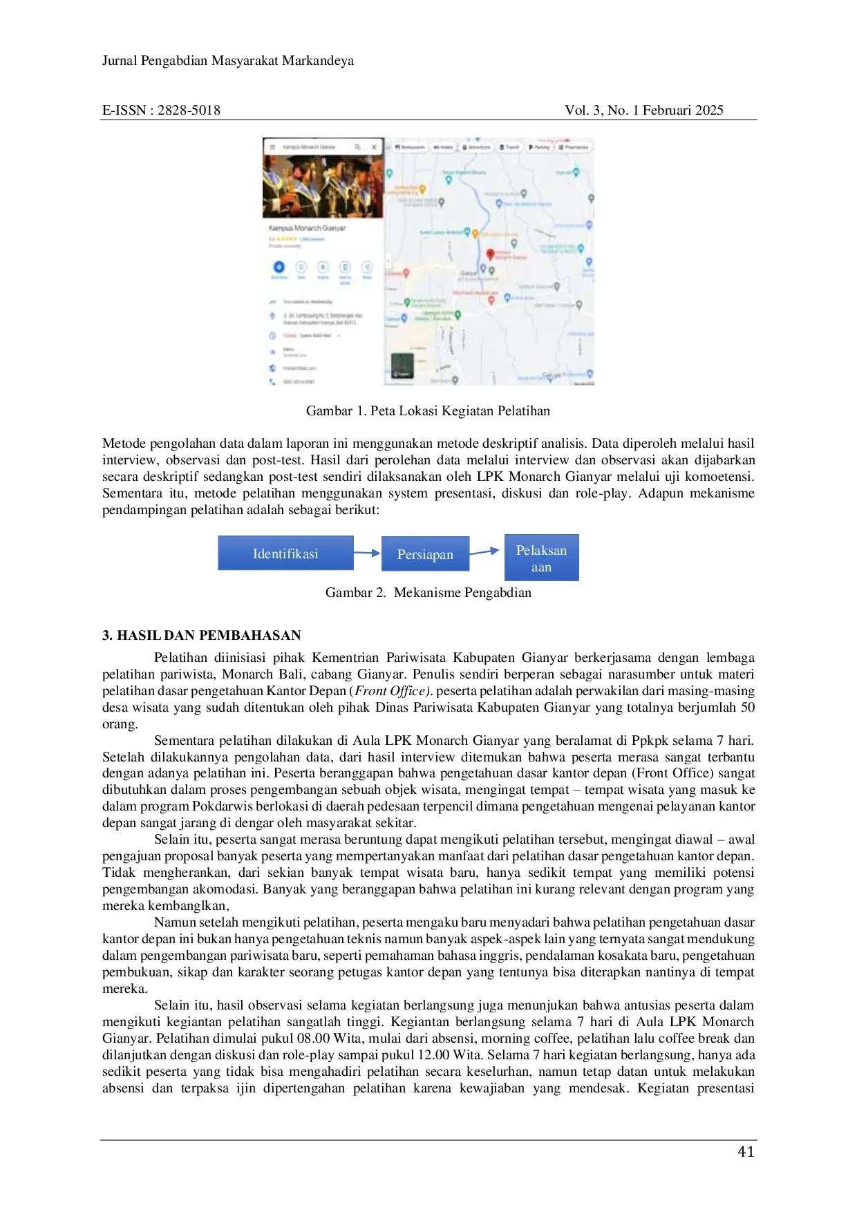 JURIS Pendampingan Pelatihan Basic Front Office Untuk Kelompok Sadar Wisata Pokdarwis Di Kabupaten Gianyar