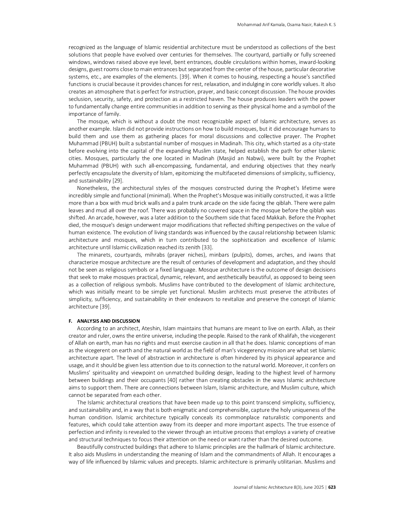 JURIS The 3S Simple Sufficient and Sustainable The Basic Tenets of Islamic Architecture