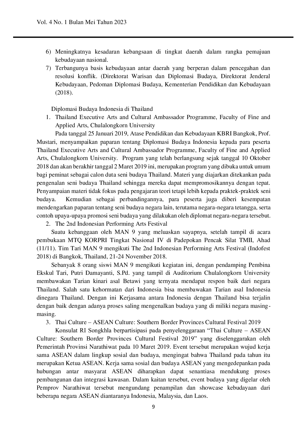 JURIS Diplomasi Budaya Indonesia di Thailand