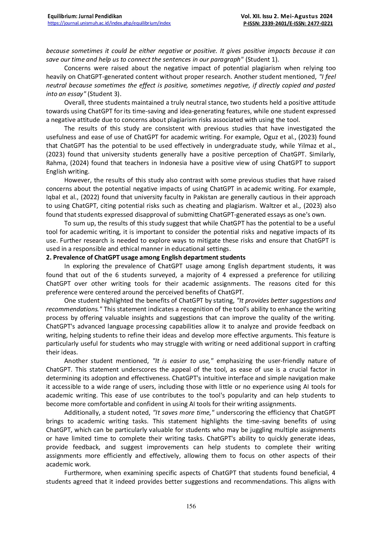 JURIS What Lies Beneath English Major Students Attitudes towards ChatGPT for Academic Writing A TAM Perspective