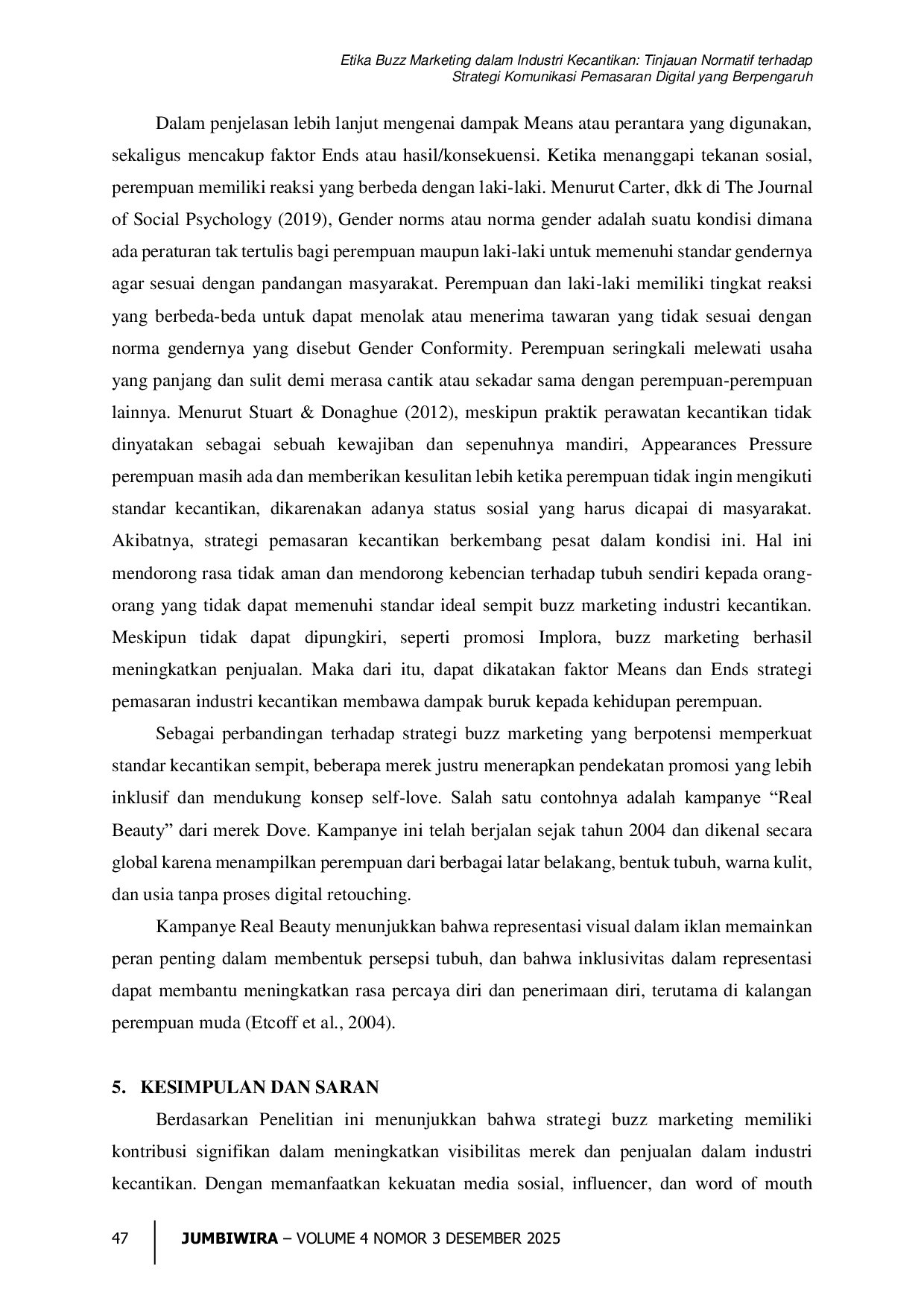 JURIS Etika Buzz Marketing dalam Industri Kecantikan Tinjauan Normatif terhadap Strategi Komunikasi Pemasaran Digital yang Berpengaruh