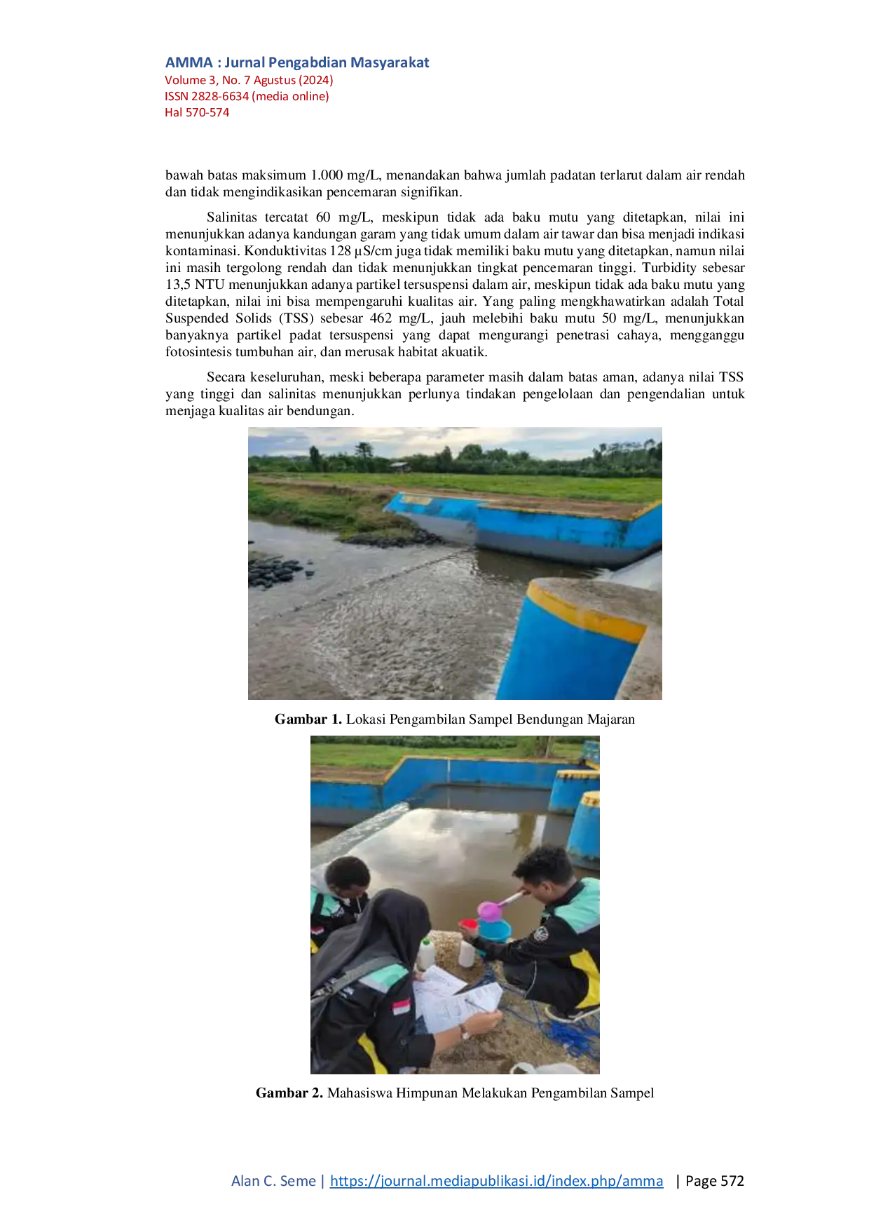 JURIS Sosialisasi Kualitas Air Kota Sorong Sebagai Upaya Warning Sumber Daya Air Untuk Masa Depan