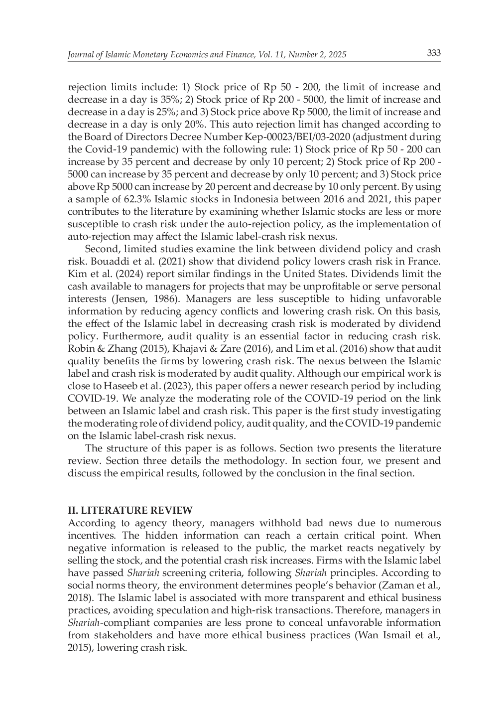 JURIS Islamic Label and Stock Price Crash Risk