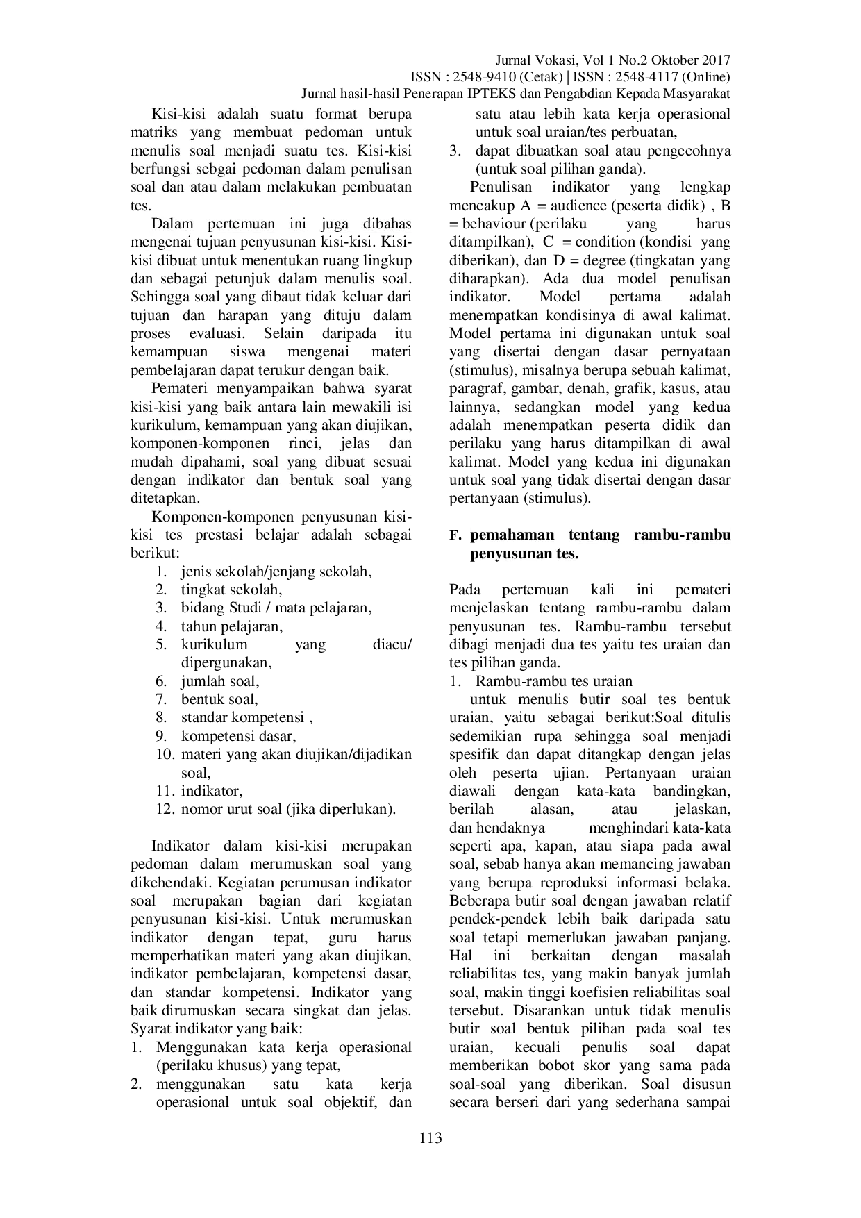 JURIS Pembinaan Pembuatan Tes Buatan Guru Soal Mata Pelajaran Geografi SMA MA Kota Langsa