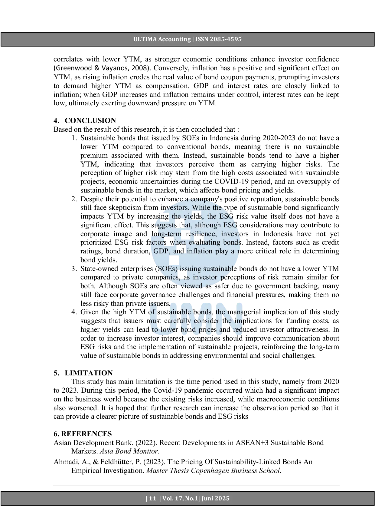 JURIS Sustainable Premium Of Sustainable Bonds Empirical Study Of State Owned Enterprises In Indonesia