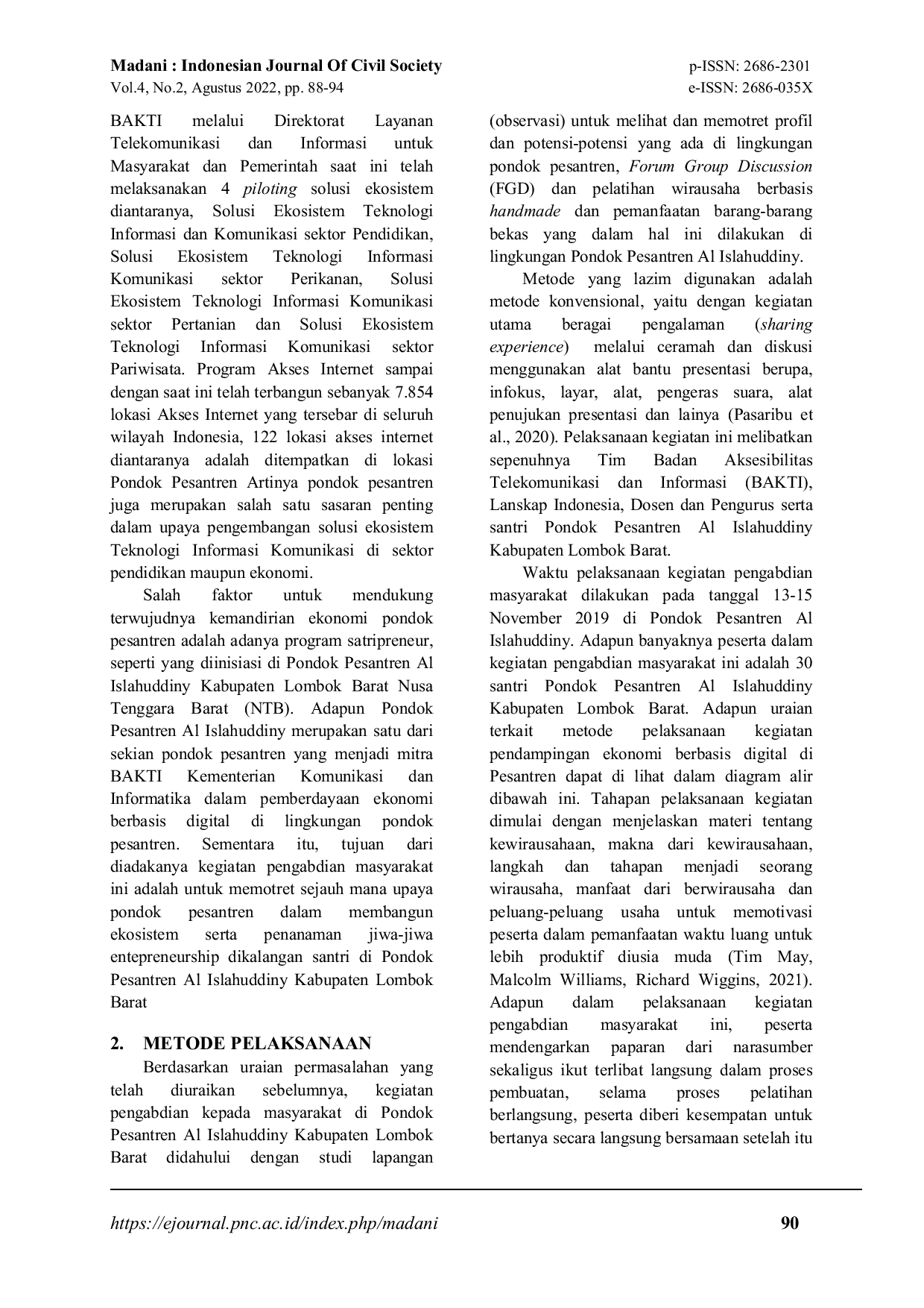 JURIS Penguatan Santripreneur melalui Pemberdayaan Ekonomi di Lingkungan Pondok Pesantren