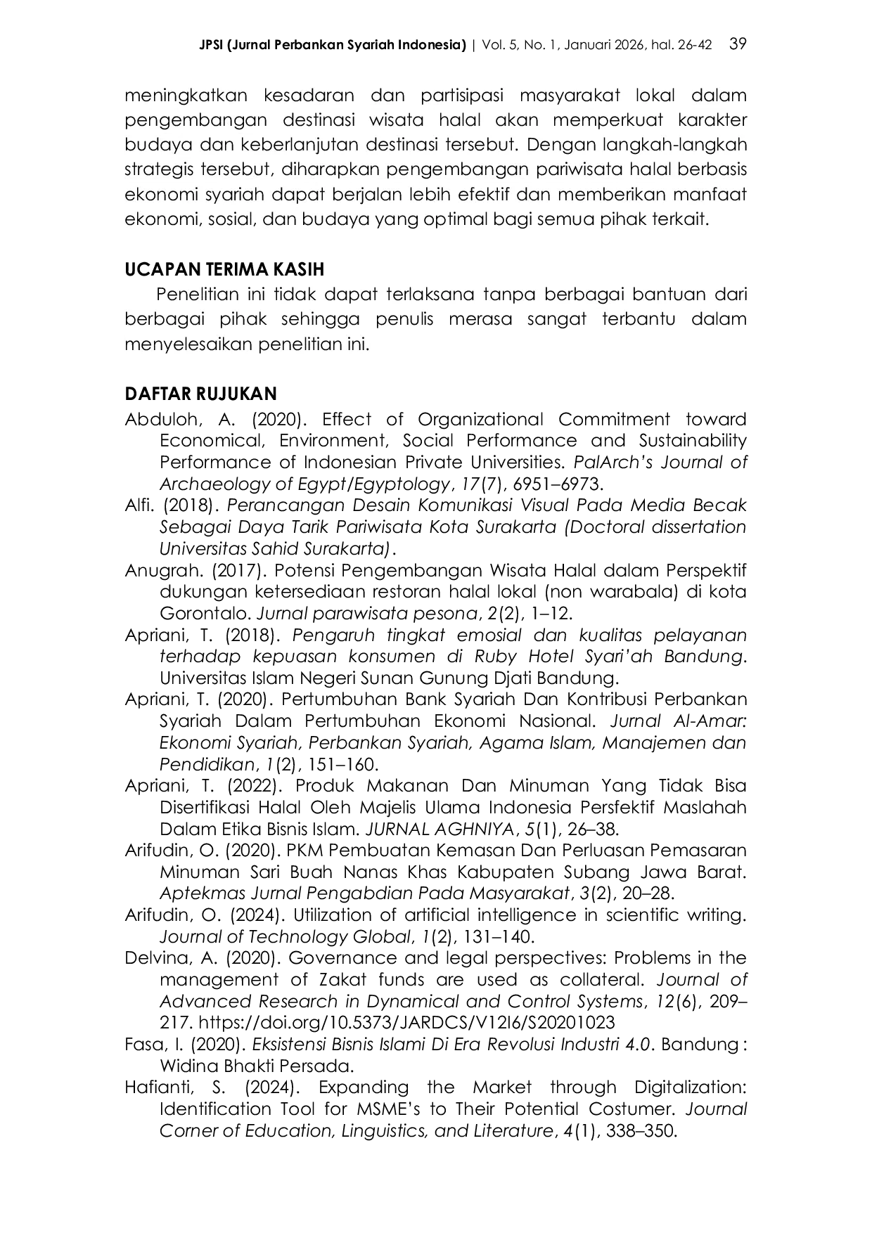 JURIS Peran Ekonomi Syariah dalam Mendorong Pariwisata Halal di Destinasi Wisata