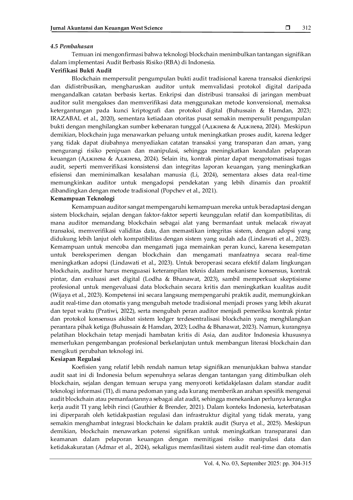 JURIS Tantangan Audit Berbasis Risiko dalam Menghadapi Teknologi Blockchain di Indonesia