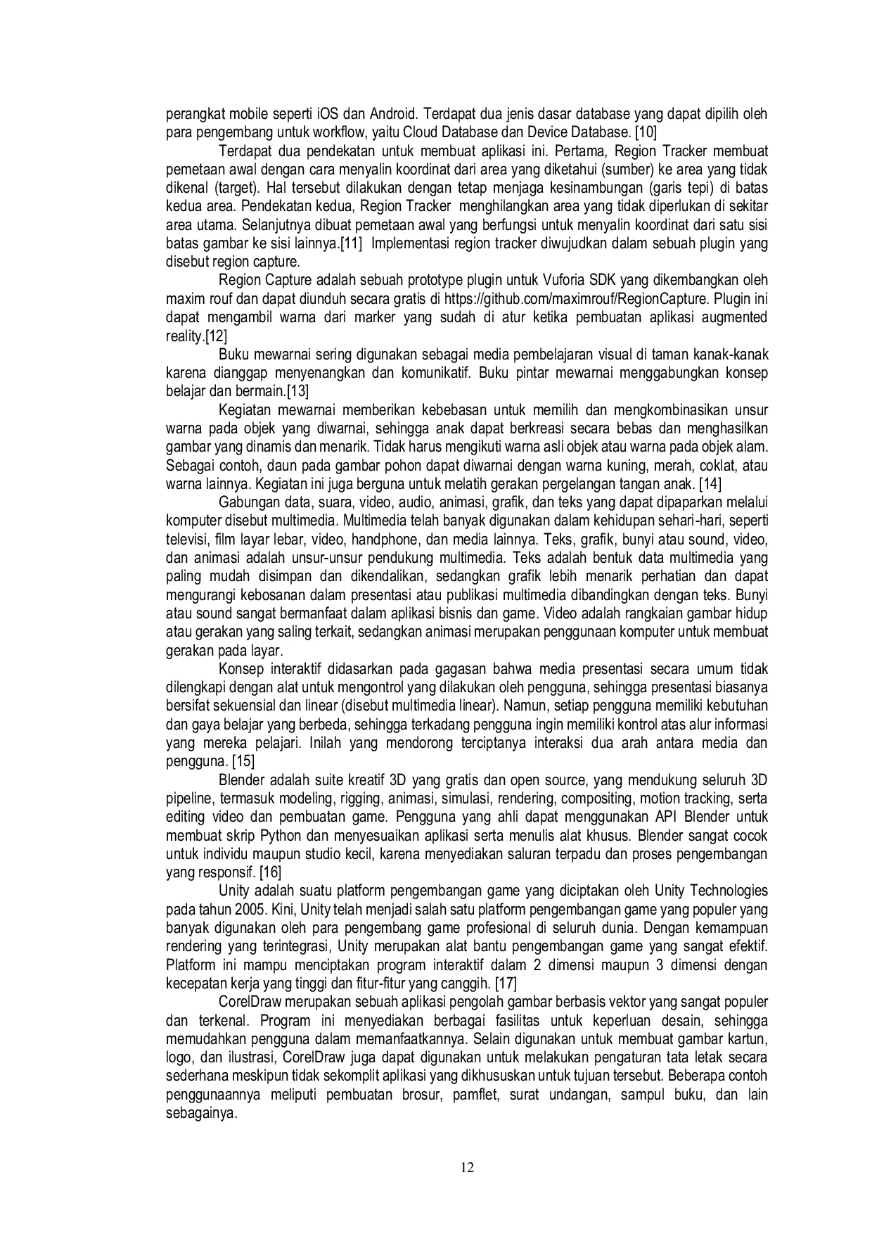 JURIS Perancangan Buku Mewarnai Interaktif Berbasis Teknologi Augmented Reality Dengan Unity Region Capture