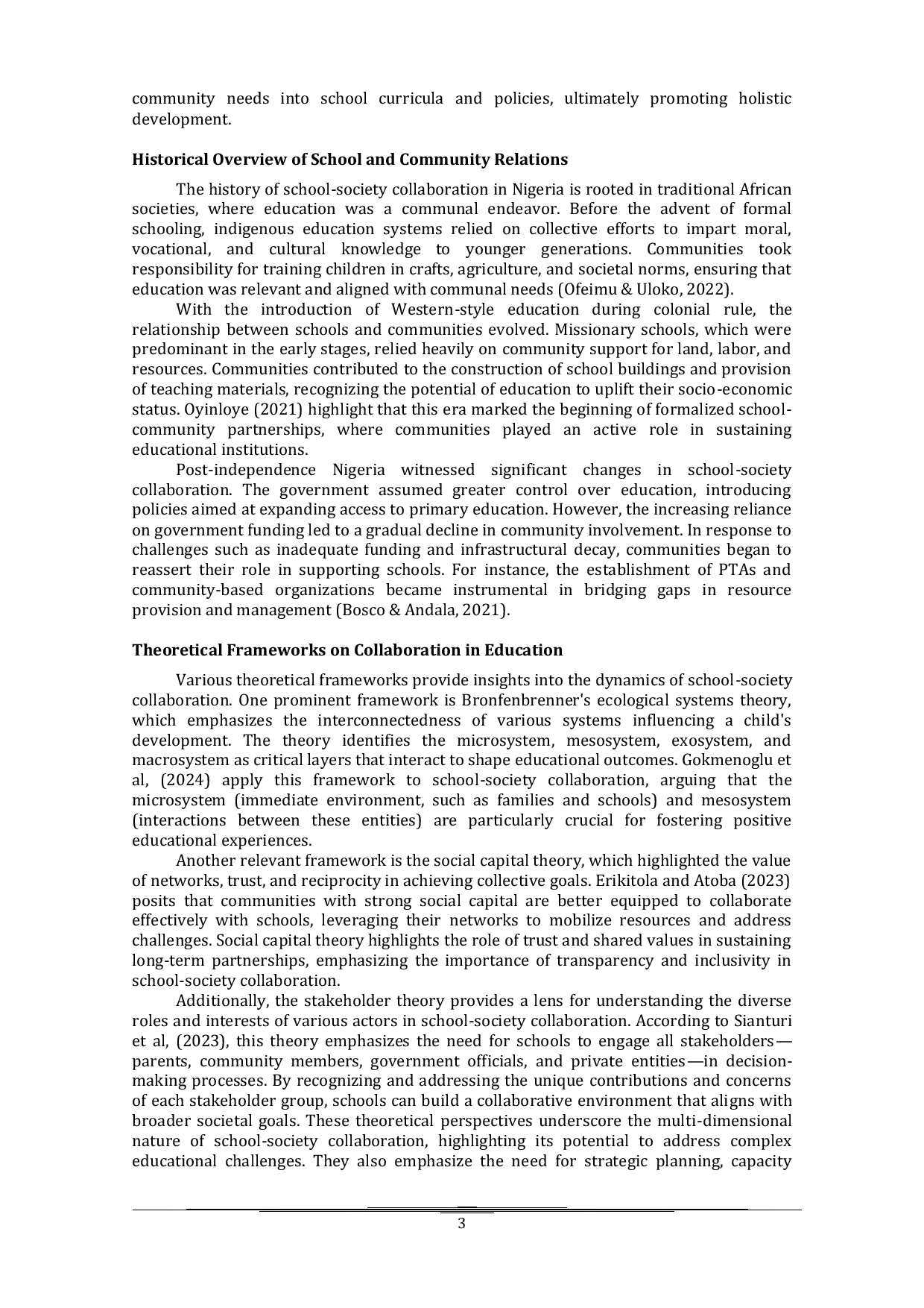 JURIS The Role of School Society Collaboration in the Development of Primary Schools