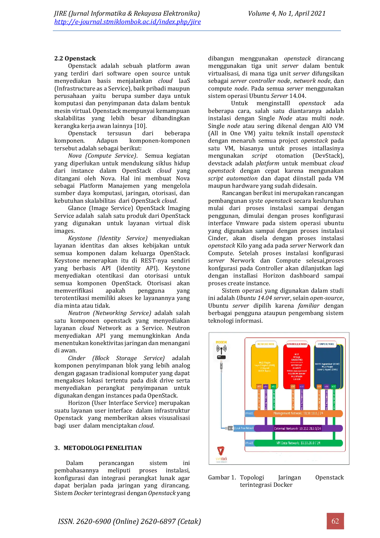 JURIS Analysis Of The Effectiveness Of Implementing Docker Application System Integrated With OpenStack
