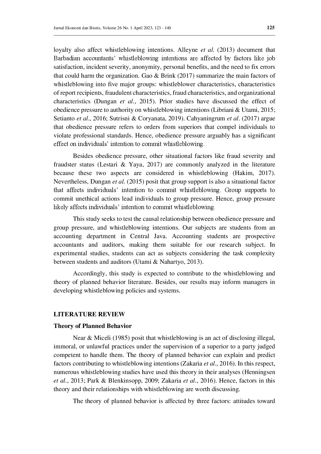 juris Obedience pressure and group pressure An experimental study on whistleblowing
