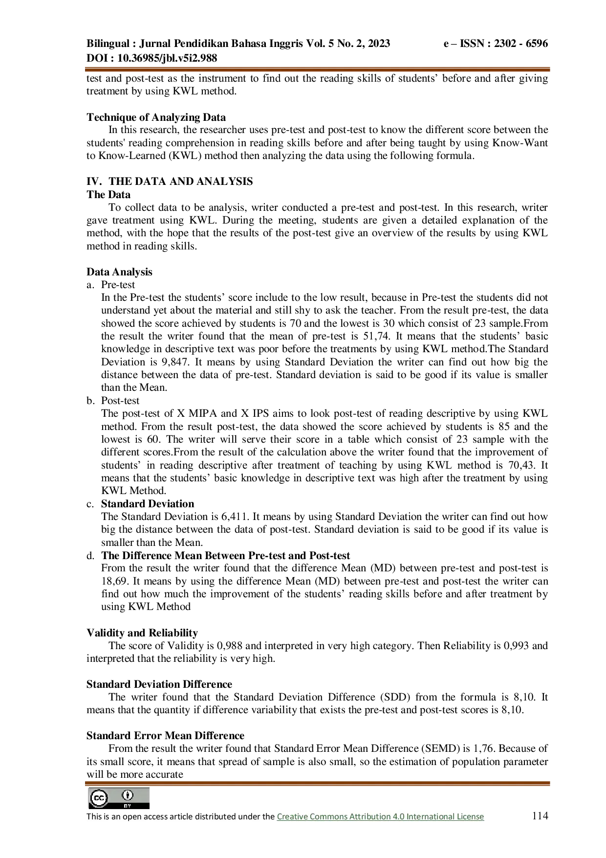 JURIS The Effect Of Know Want To Know Learn Method In Reading Skills Of Grade X At Sma Swasta Al Washliyah 2 Serbelawan