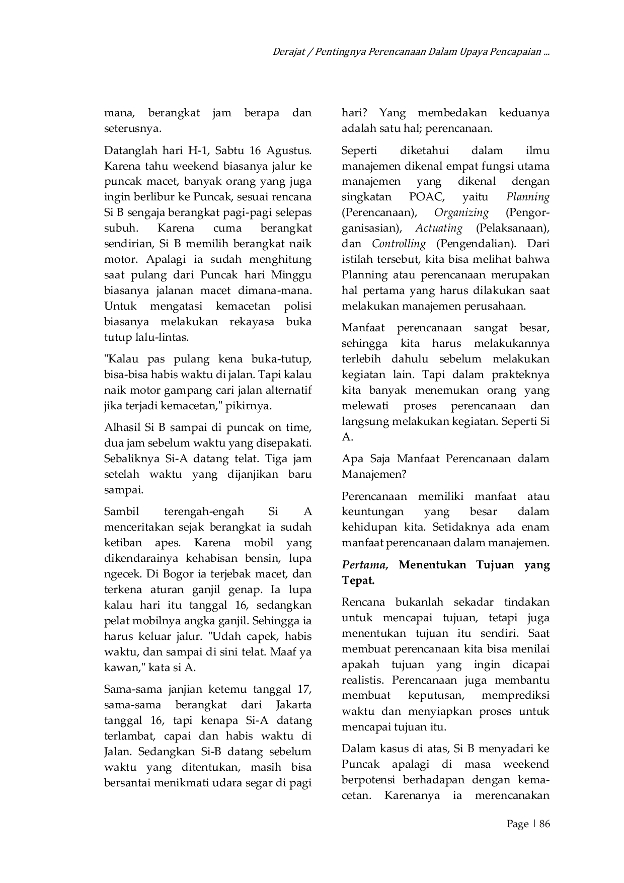 JURIS Pentingnya Perencanaan Dalam Upaya Pencapaian Tujuan Yang Efektif Dan Efisien