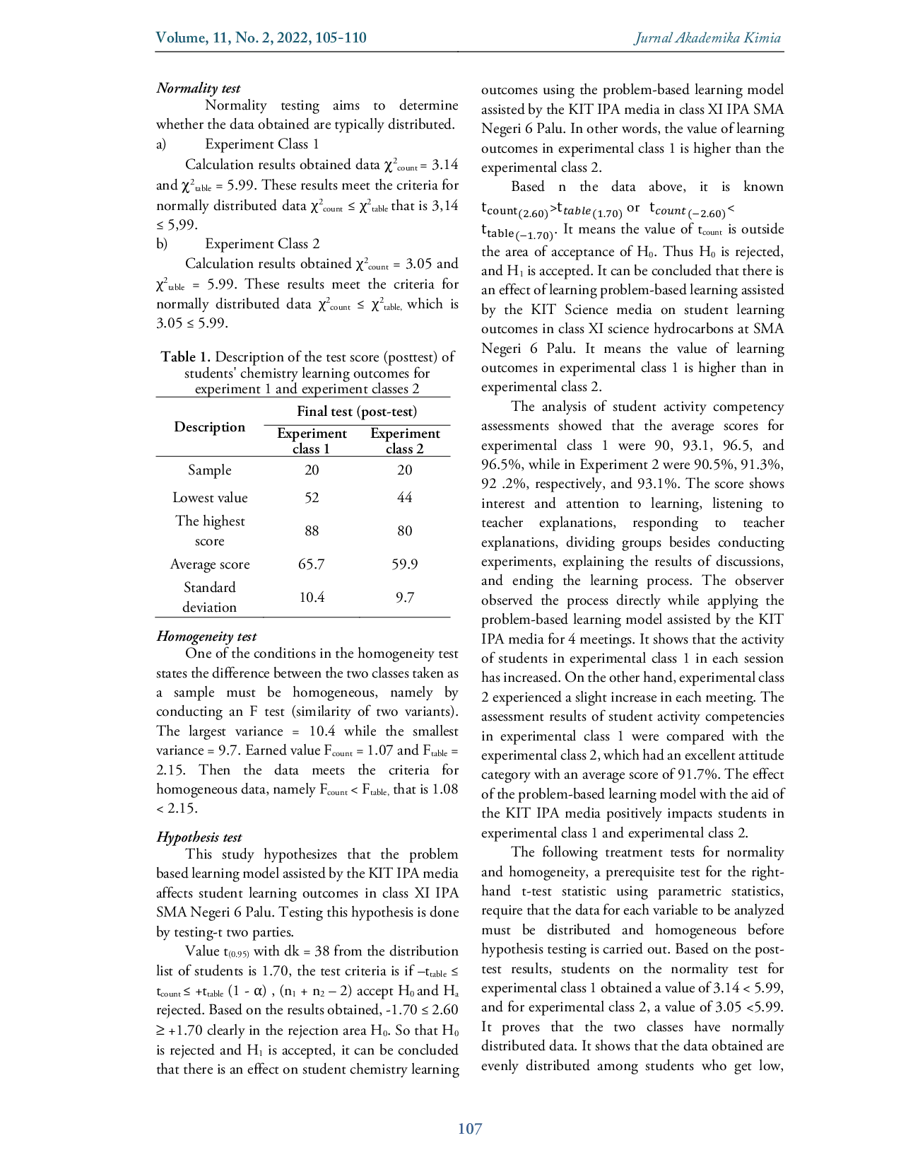 JURIS The Influence Of Problem Based Learning Model Learning Assisted By Science Media Kits On Student Learning Outcomes In Hydrocarbons
