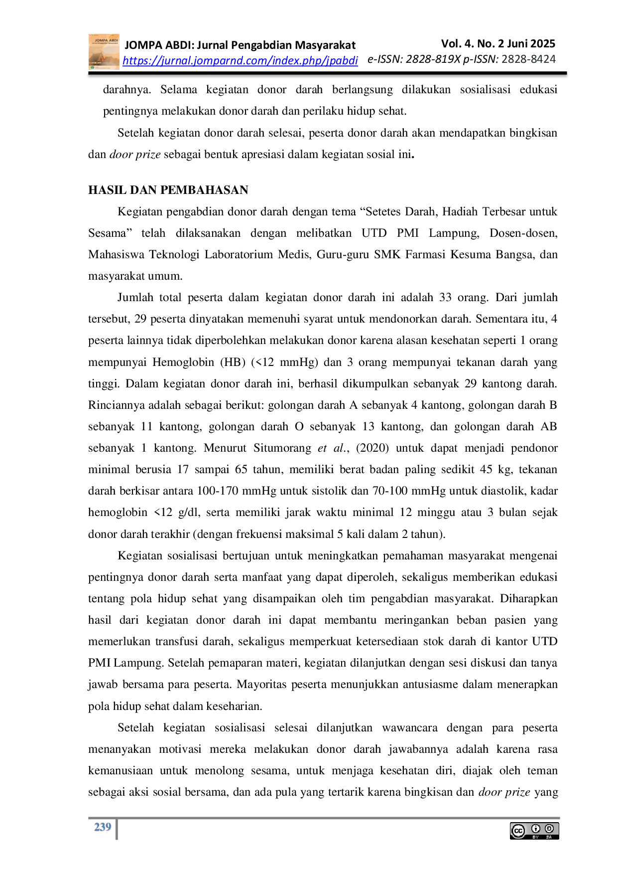 JURIS Kegiatan Pengabdian Masyarakat Melalui Donor Darah Setetes Darah Hadiah Terbesar Untuk Sesama