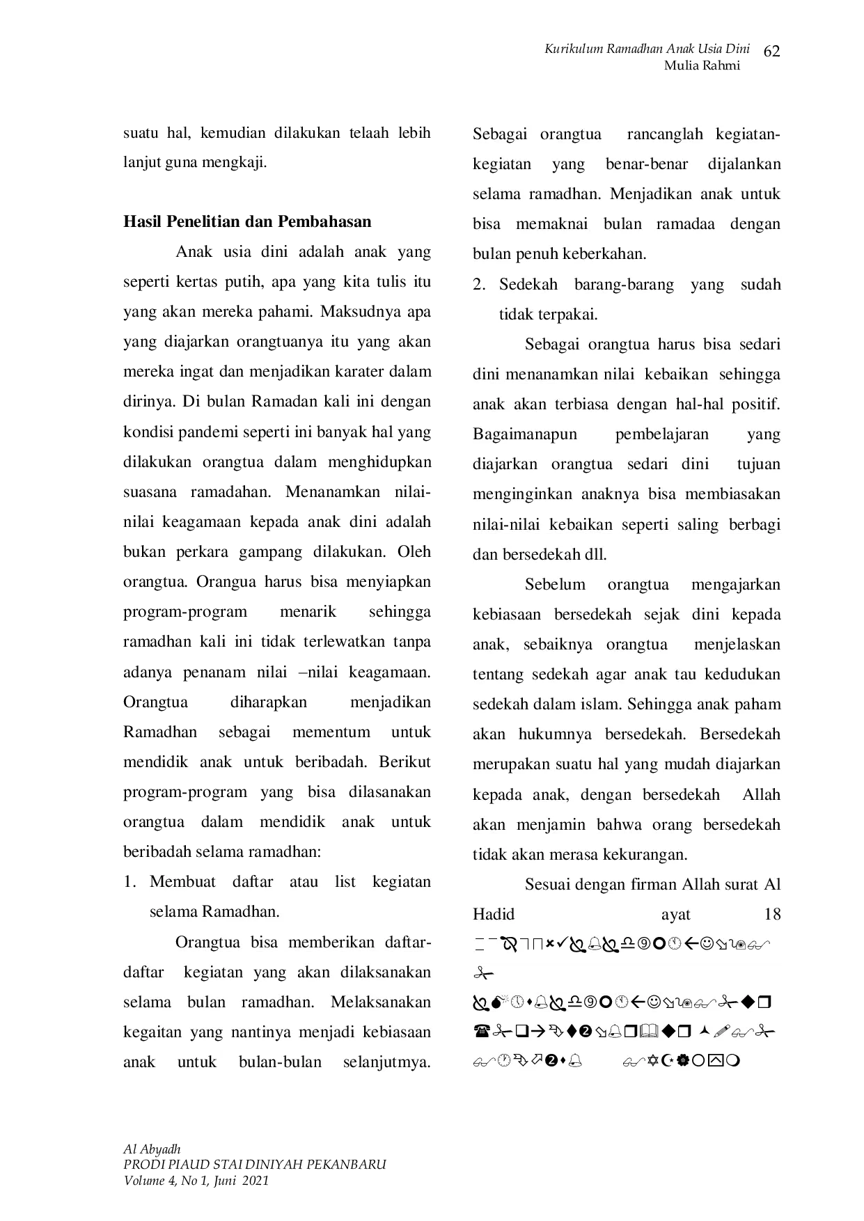 JURIS Kurikulum Ramadhan Anak Usia Dini